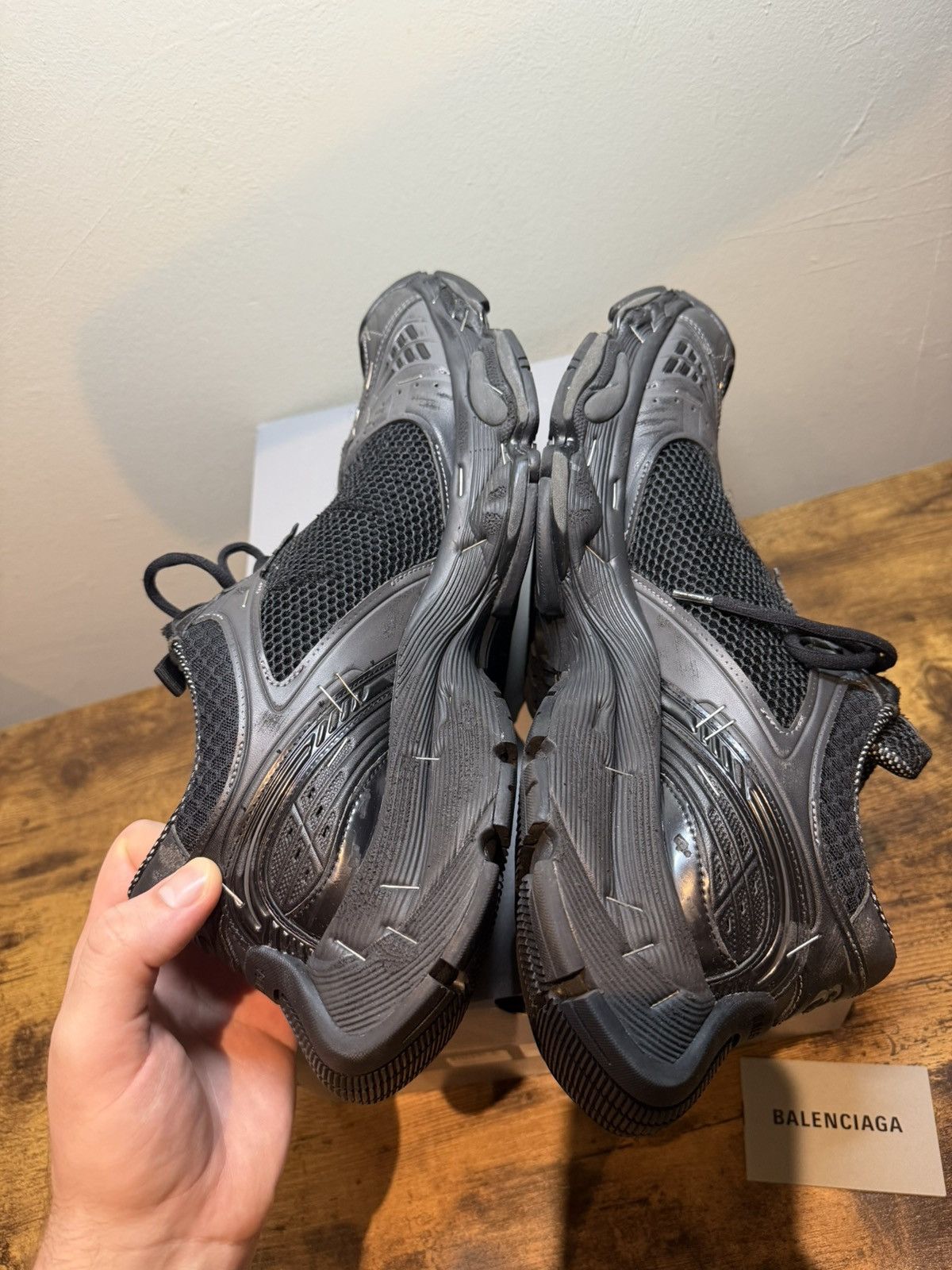 Balenciaga Balenciaga Stapler Black sneakers Size US 12 / EU 45 - 6 Thumbnail