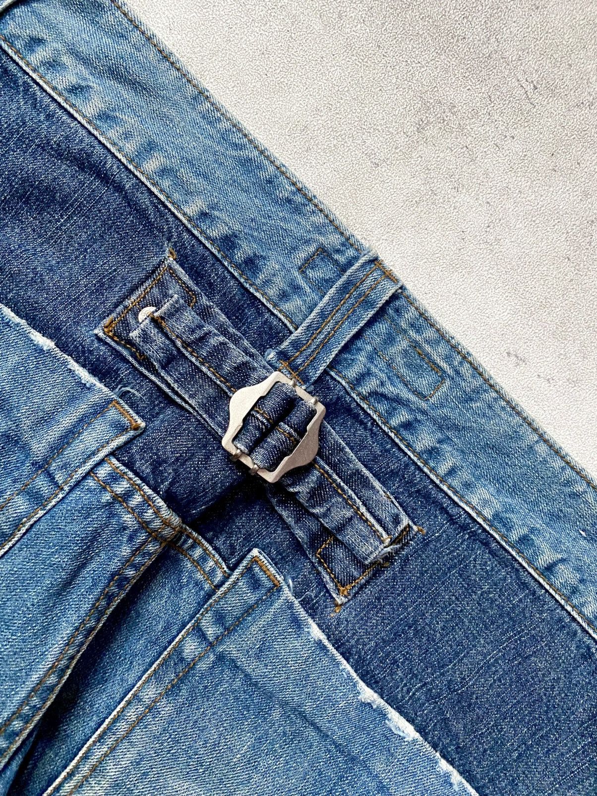 Japanese Brand Vintage Y2K Zero G Jeans 2tone Buckleback Size US 34 / EU 50 - 8 Thumbnail