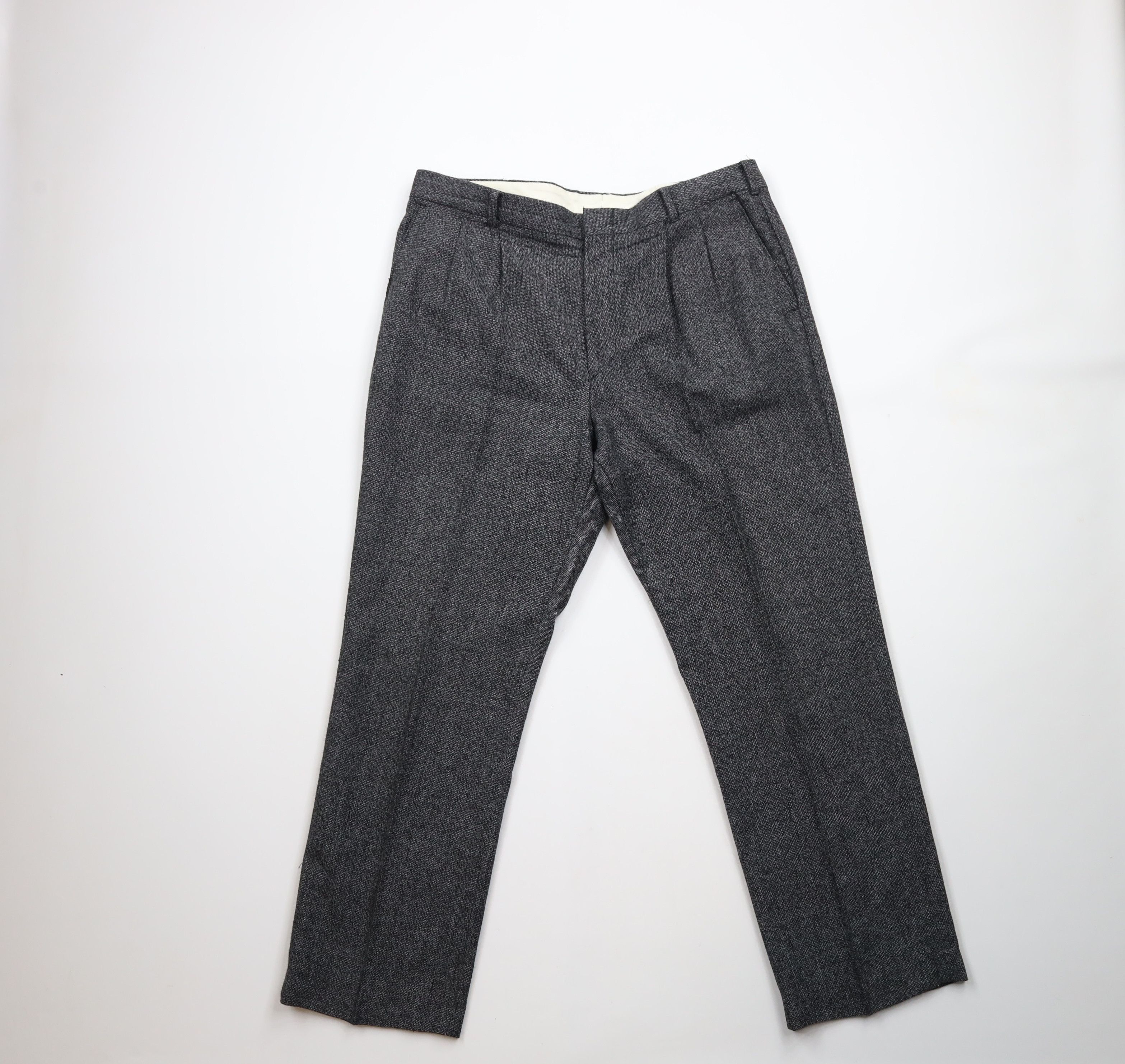 Vintage Vintage 70s Streetwear Wool Tweed Flared Chino Pants USA Size US 37 - 1 Thumbnail