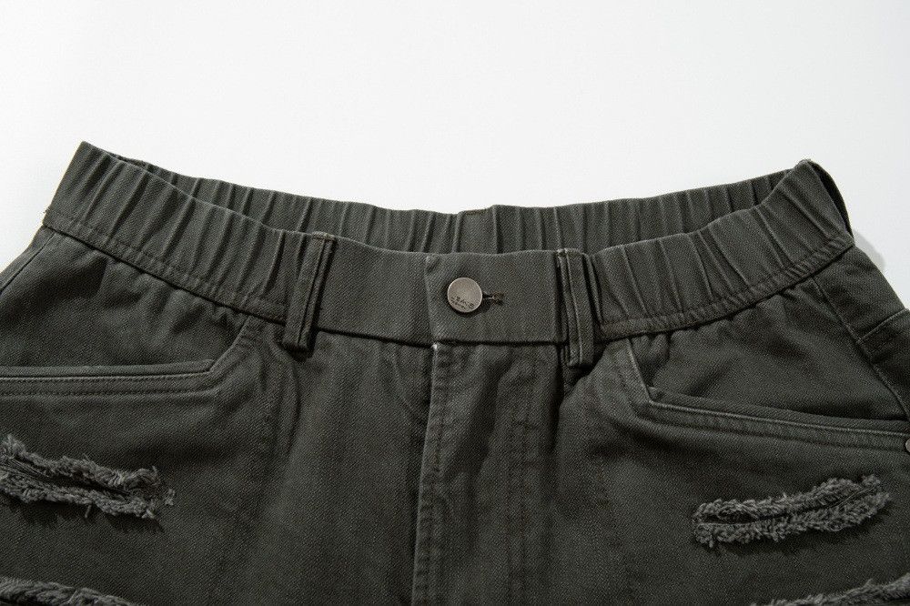 Jean Men's retro punk destroyed distressed washed casual trousers Size US 32 / EU 48 - 3 Thumbnail