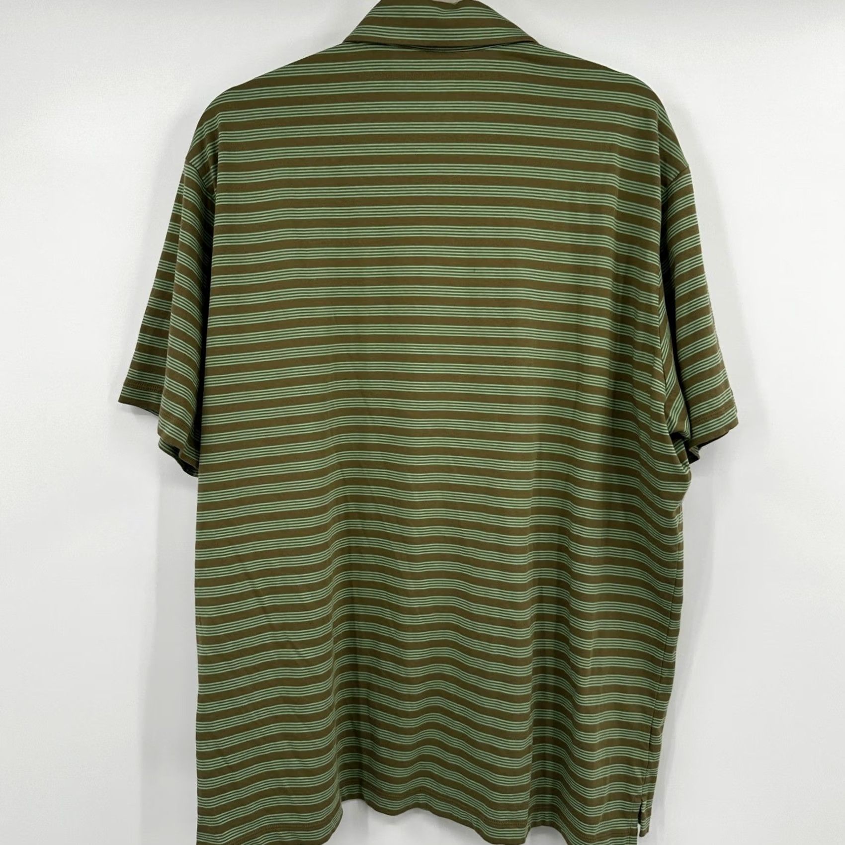 Uniqlo Uniqlo AIRism Polo Shirt Brown Green XL Tennis Roger Federer JW Anderson Striped Size US XL / EU 56 / 4 - 5 Thumbnail