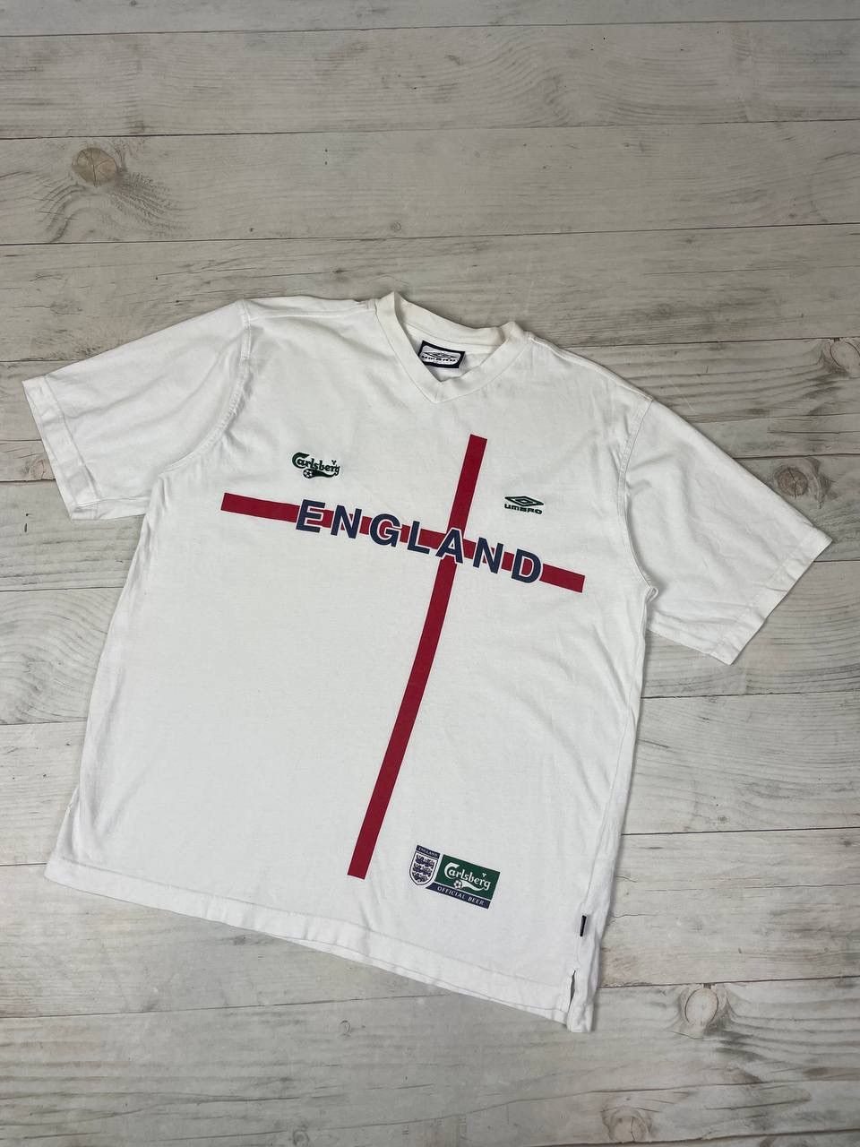 Umbro Vintage Umbro England Football Shirt Soccer Jersey 00s Size US L / EU 52-54 / 3 - 1 Thumbnail