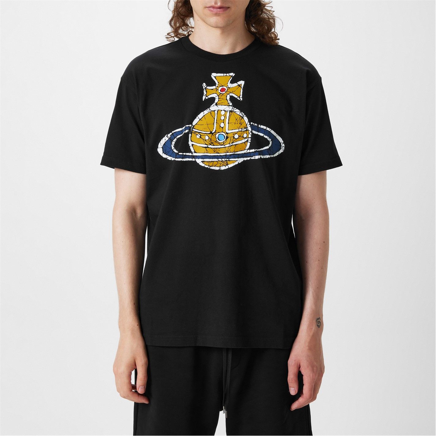 Vivienne Westwood o1g2r1mq0526 Time Machine T Shirt in Black Size US XXL / EU 58 / 5 - 2 Thumbnail