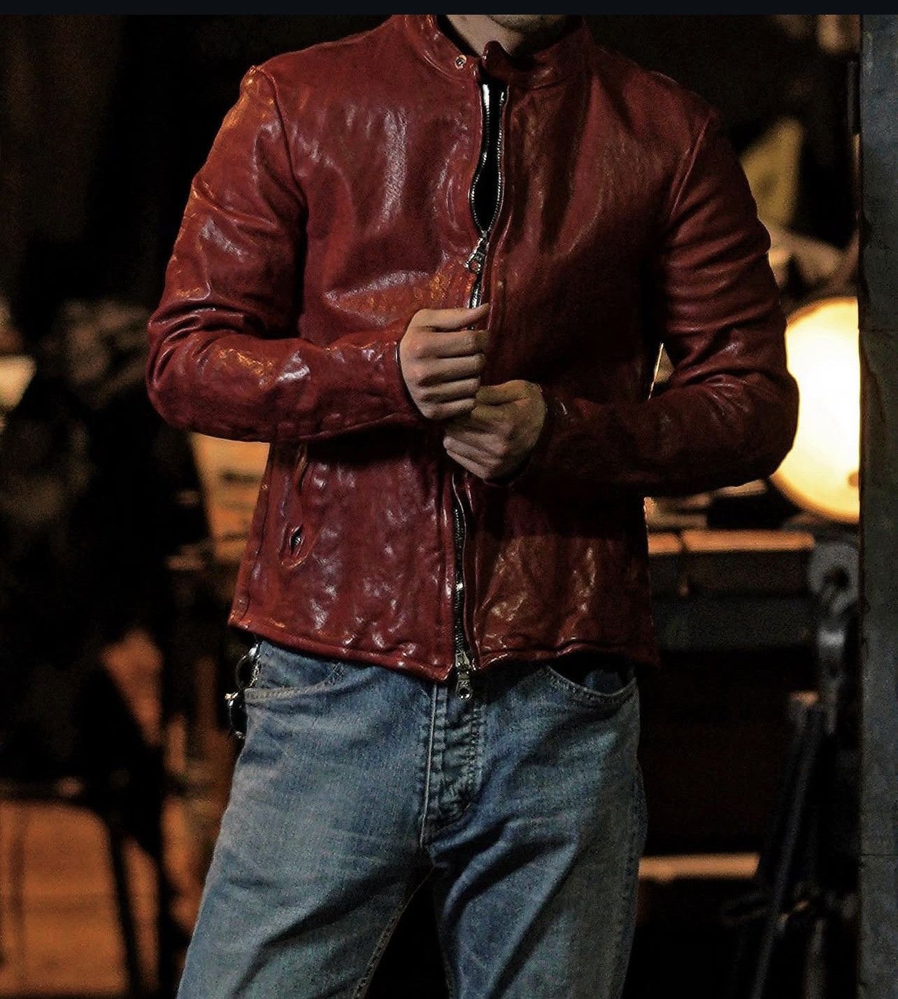 Isamu Katayama Backlash Isamu Katayama Backlash Red Leather Biker Jacket Size US XS / EU 42 / 0 - 25 Thumbnail
