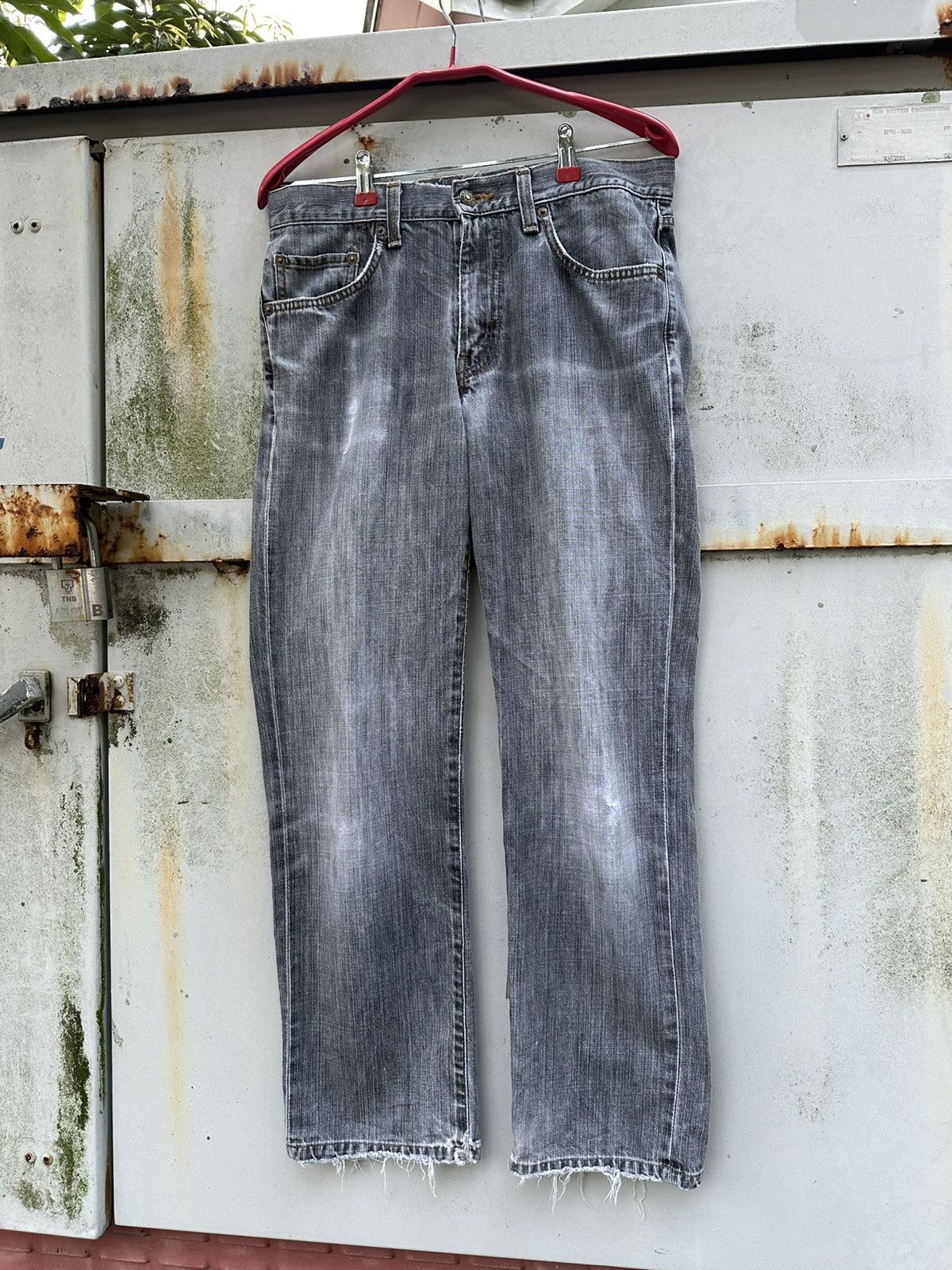 Edwin 👹Vintage THRASHED EDWIN Straight Cut Jeans Size US 30 / EU 46 - 6 Thumbnail