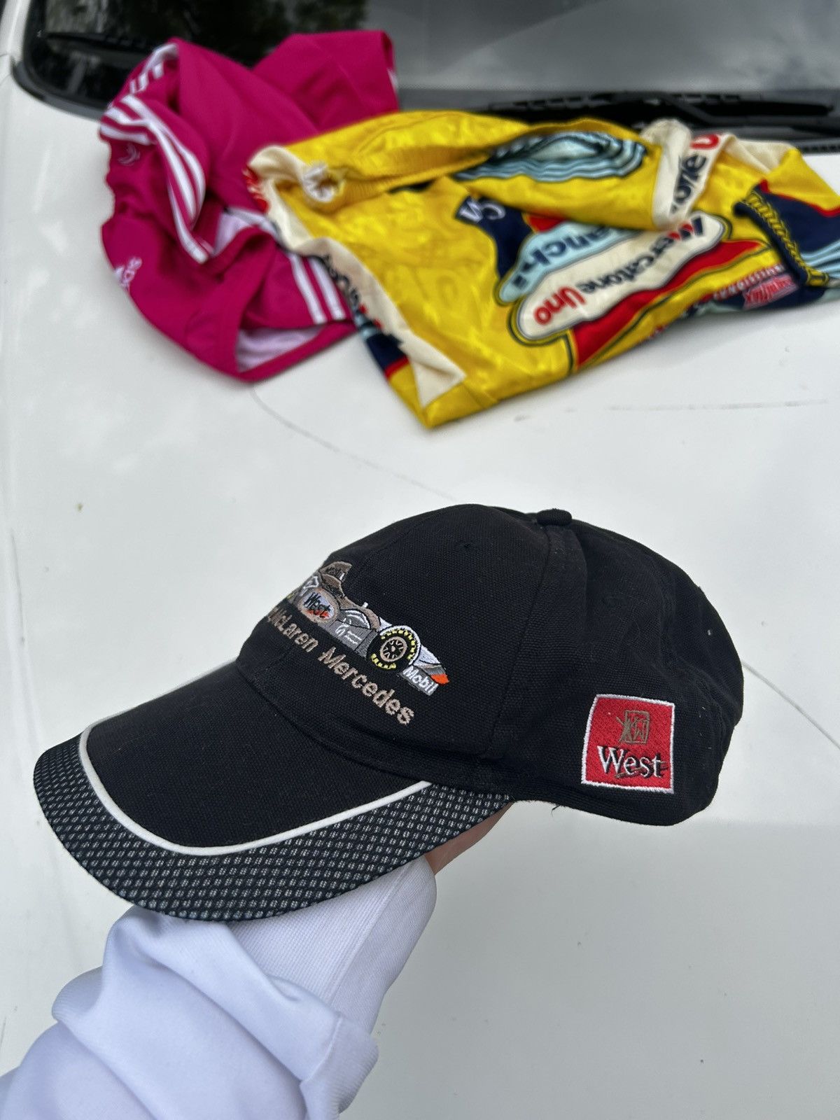 Malcolm McLaren × Vintage Rare Vintage 90 West McLaren Mercedes formula 1 Cap retro Size ONE SIZE - 2 Thumbnail