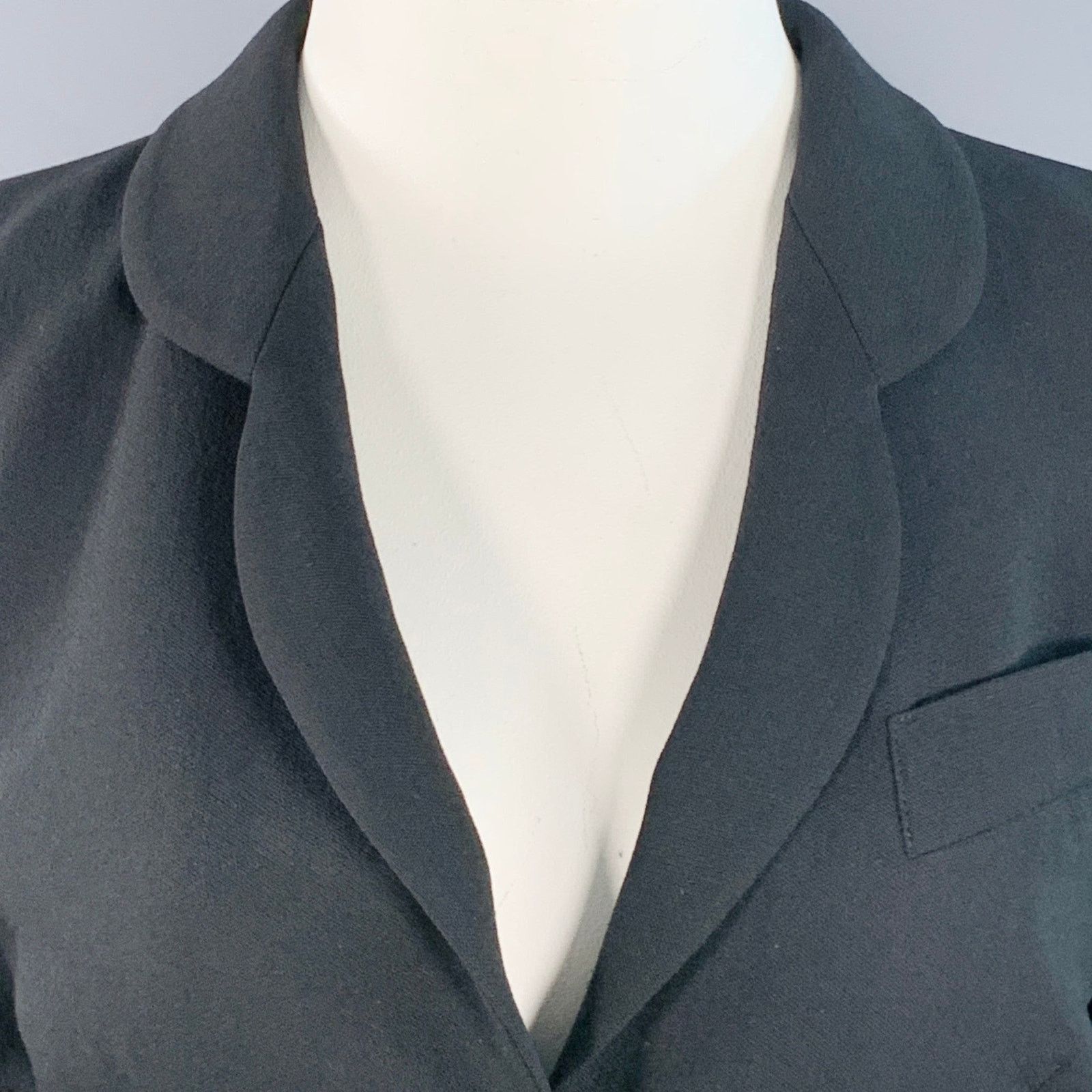 Giorgio Armani Size 14 Black Wool Single Breasted Jacket Blazer Size XL / US 12-14 / IT 48-50 - 2 Thumbnail