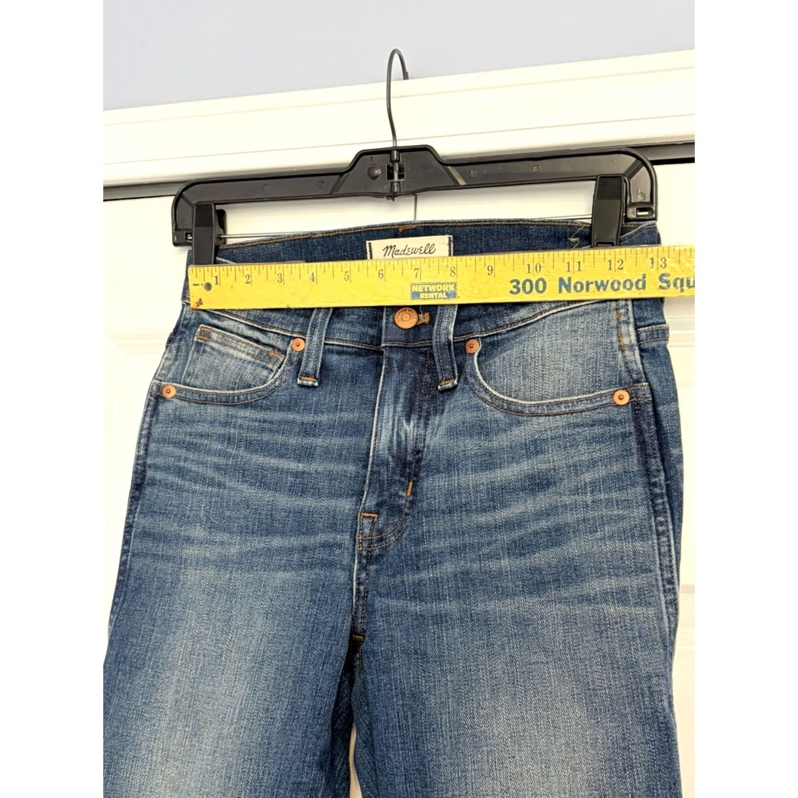 Madewell Madewell 9" High-Rise Skinny Ankle Jeans Winifred Wash 25 Distressed Jeans Blue Women Regular 5-Pocket Button Zipper Slim Vintage: No Size 42" / US 20 - 5 Thumbnail
