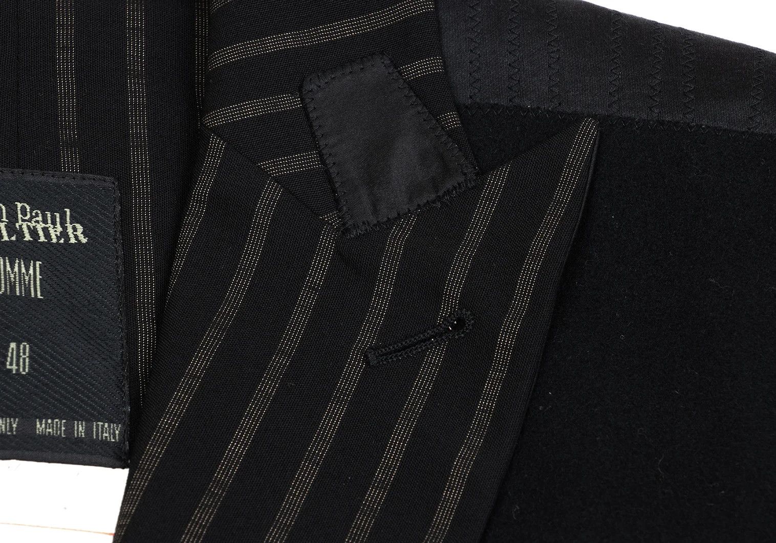 Jean Paul Gaultier Inside-Out Striped Jacket in Black Size 48 Size US M / EU 48-50 / 2 - 4 Thumbnail
