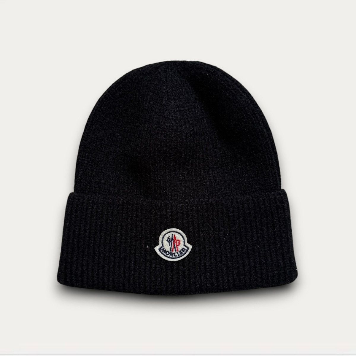Moncler Moncler Ribbed Knitted Wool Beanie Size ONE SIZE - 1 Thumbnail