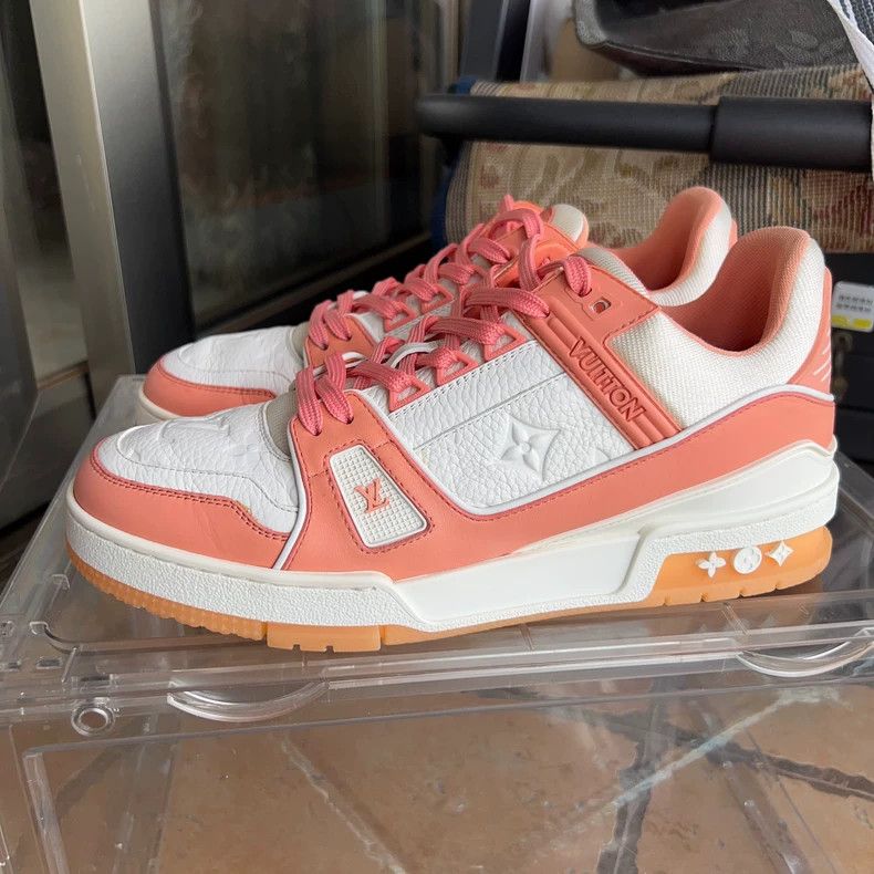Louis Vuitton Louis Vuitton Trainer Peach Pink Sneakers - dmc Size US 10.5 / EU 43-44 - 1 Thumbnail