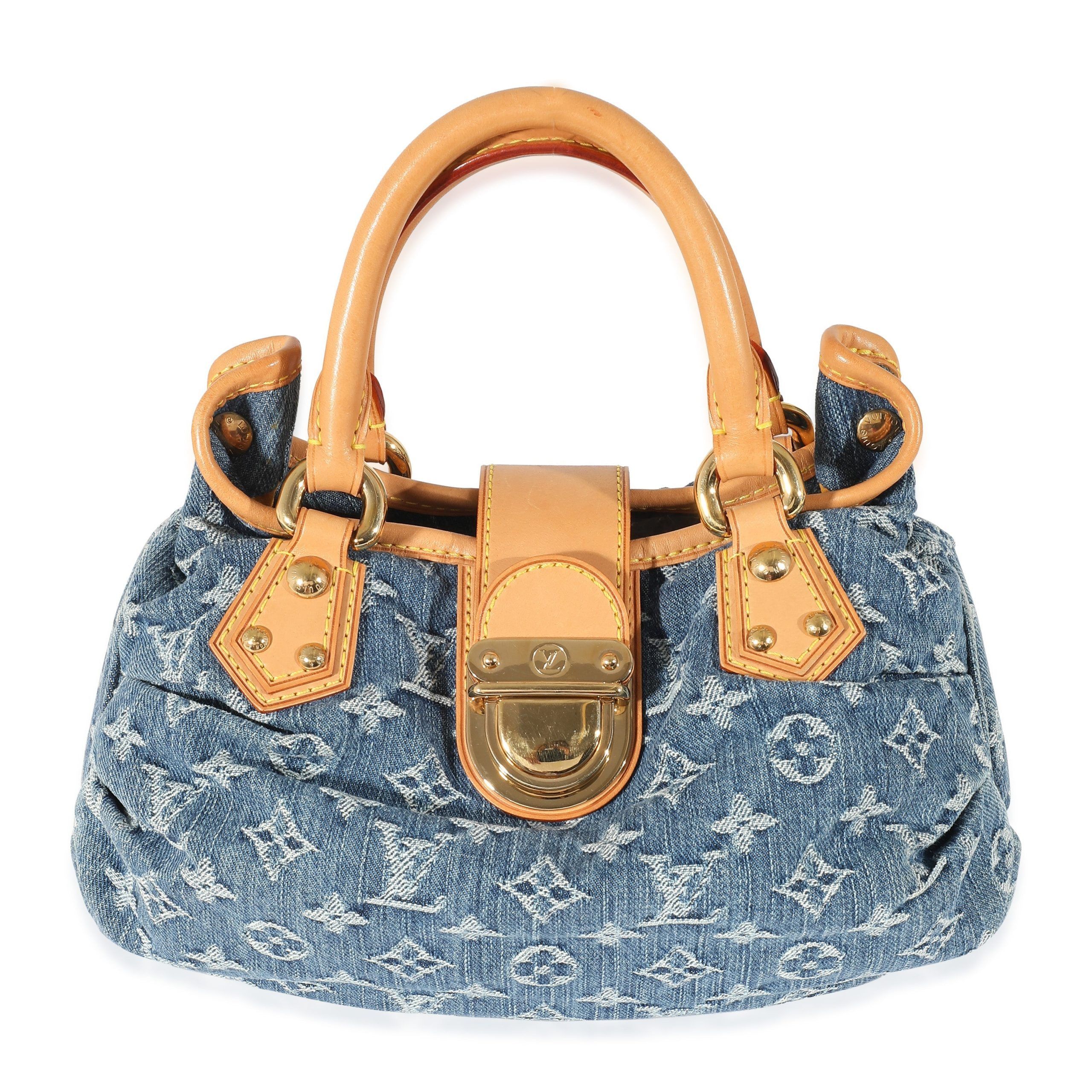 image of Louis Vuitton Blue Monogram Denim Pleaty Bag, Women's