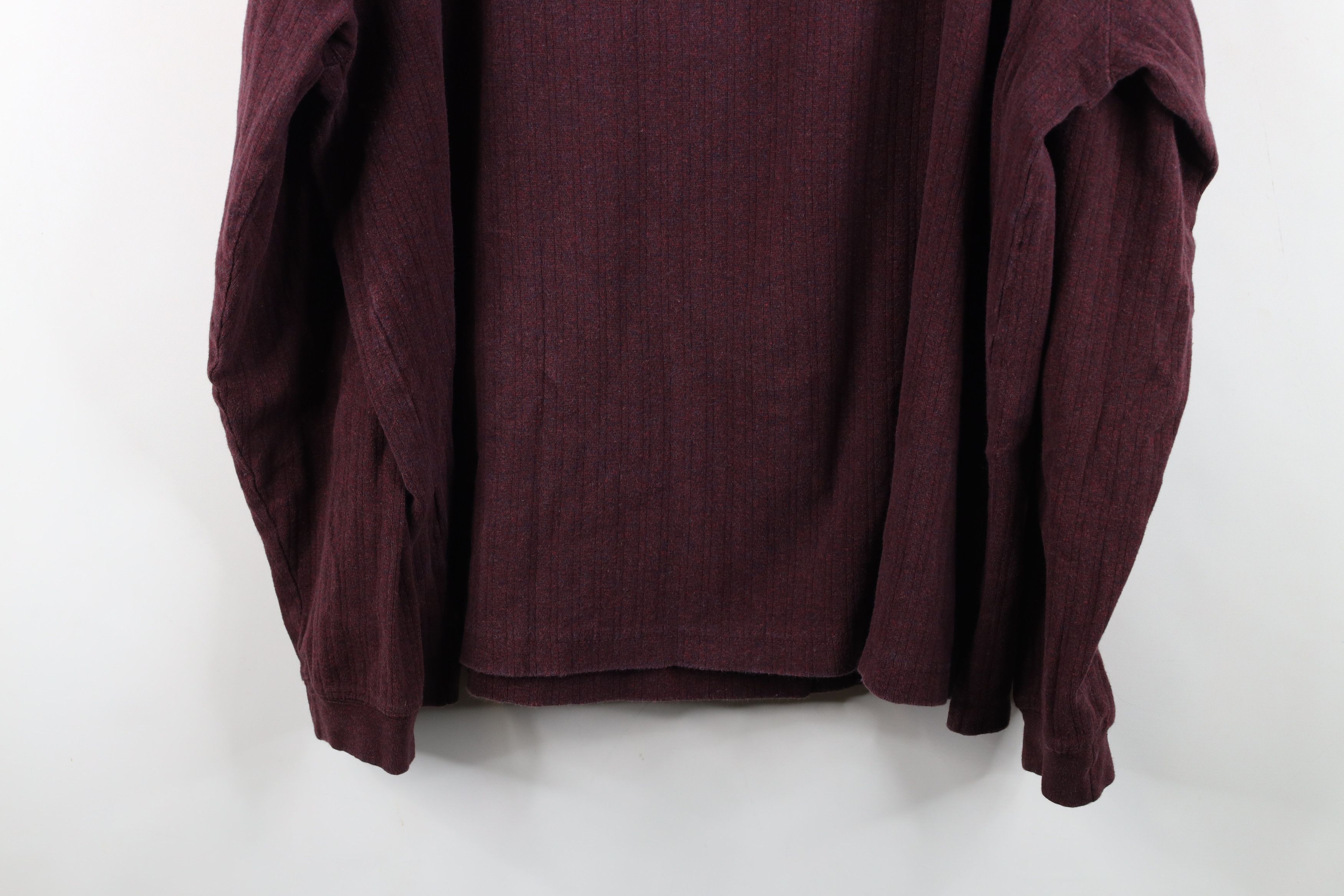 Vintage Vintage 90s Streetwear Ribbed Long Sleeve Polo Shirt Red Size US XL / EU 56 / 4 - 10 Thumbnail