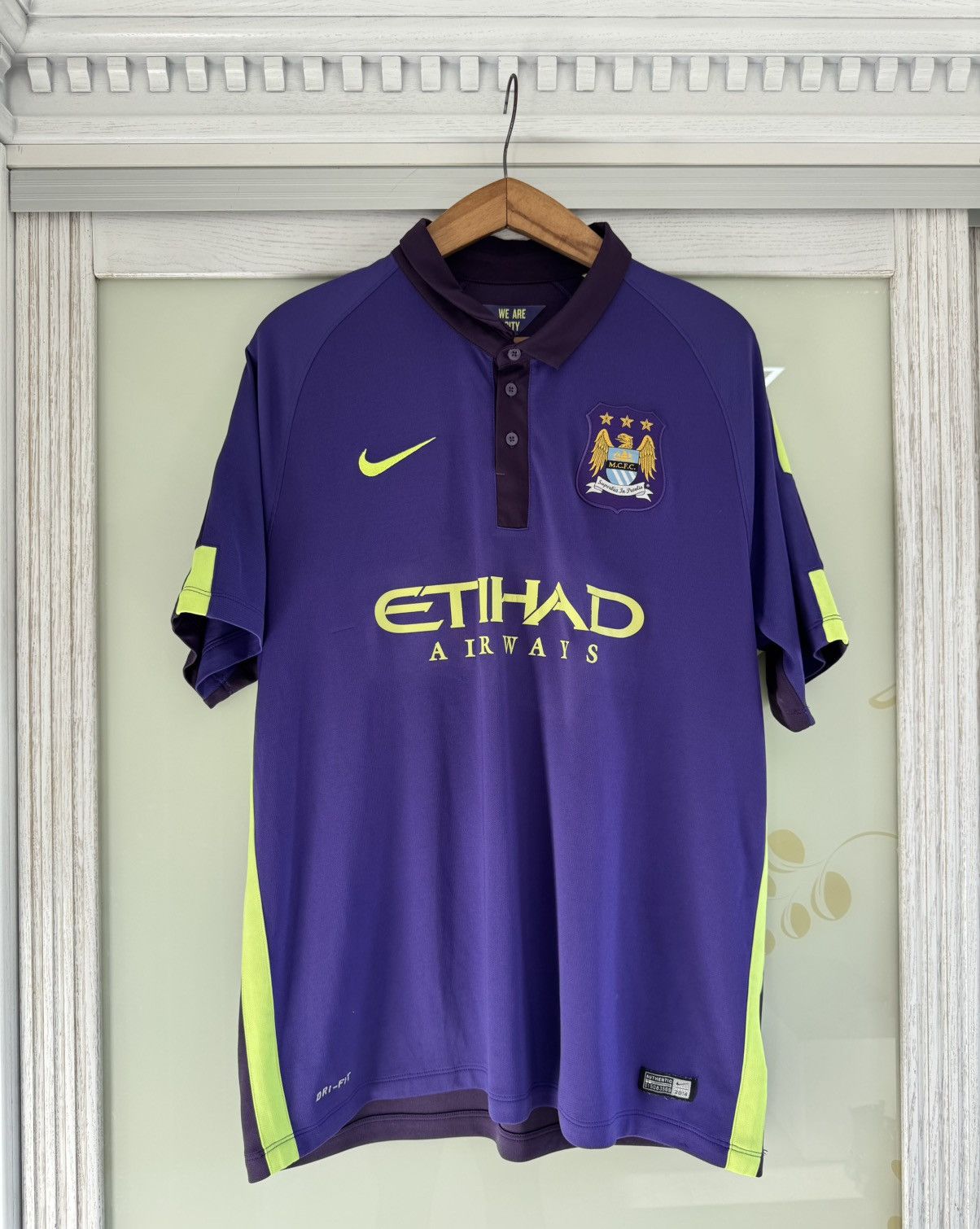 Nike Manchester City 2014-2015 Third Soccer Jersey Football Kit Size US XL / EU 56 / 4 - 1 Thumbnail