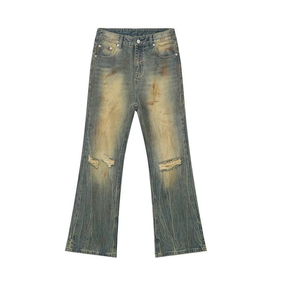 Japanese Brand Retro loose hip-hop ripped jeans Size US 32 / EU 48 - 5 Thumbnail