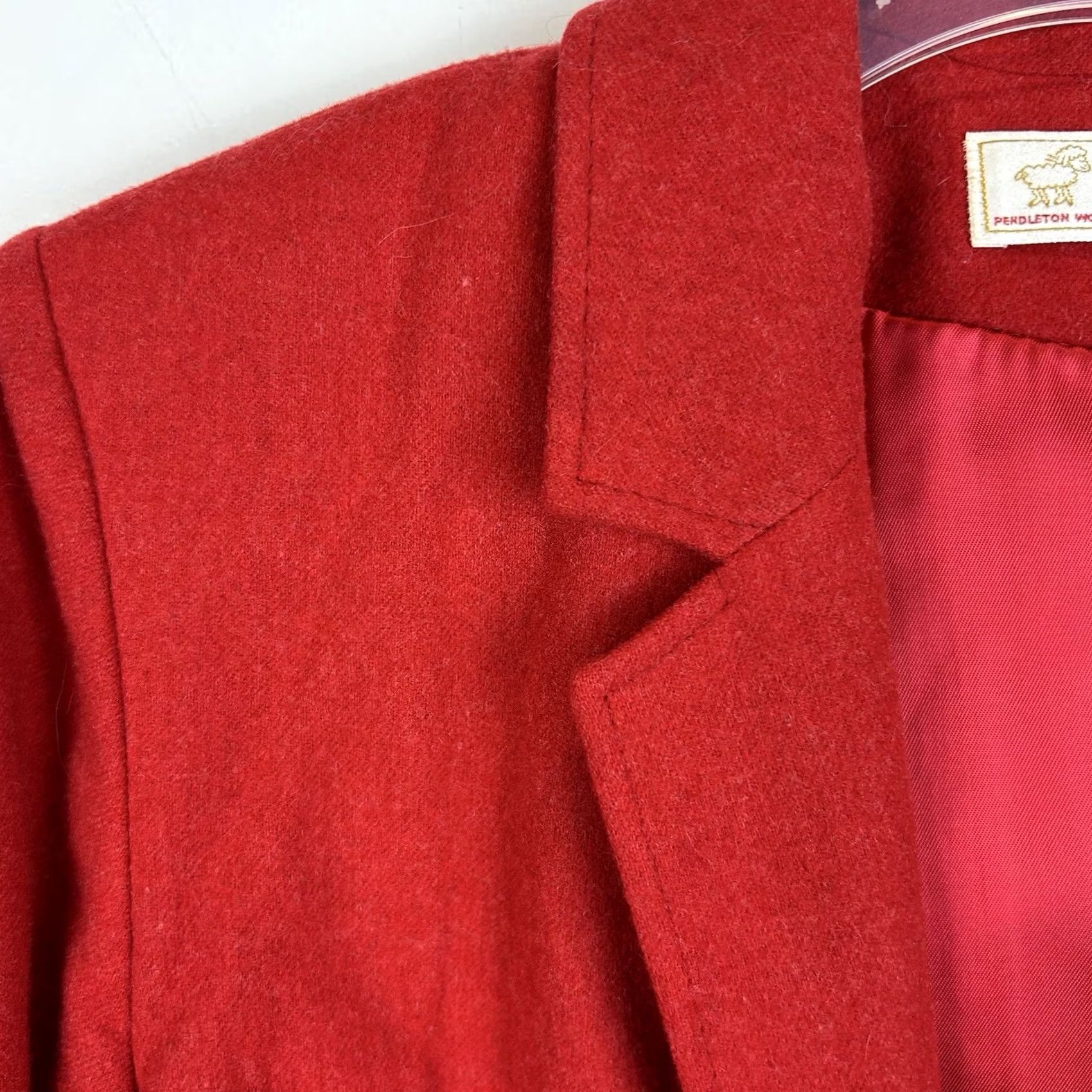 Pendleton VINTAGE Pendleton Blazer Women 9 Red Wool Jacket USA Academia Preppy Read Ladies Blazer Suits Solid Notch/Lined Regular Size M / US 6-8 / IT 42-44 - 4 Thumbnail