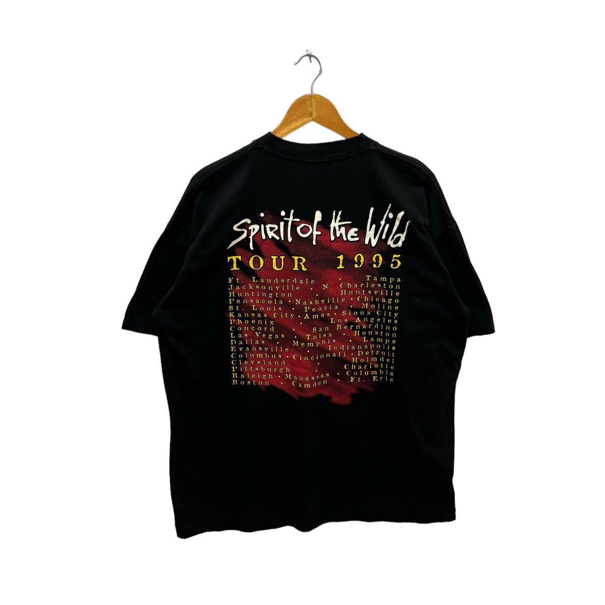 Band Tees Vintage Ted Nugent Spirit Of The Wild Tour 1995 Tshirt Size US XL / EU 56 / 4 - 8 Thumbnail