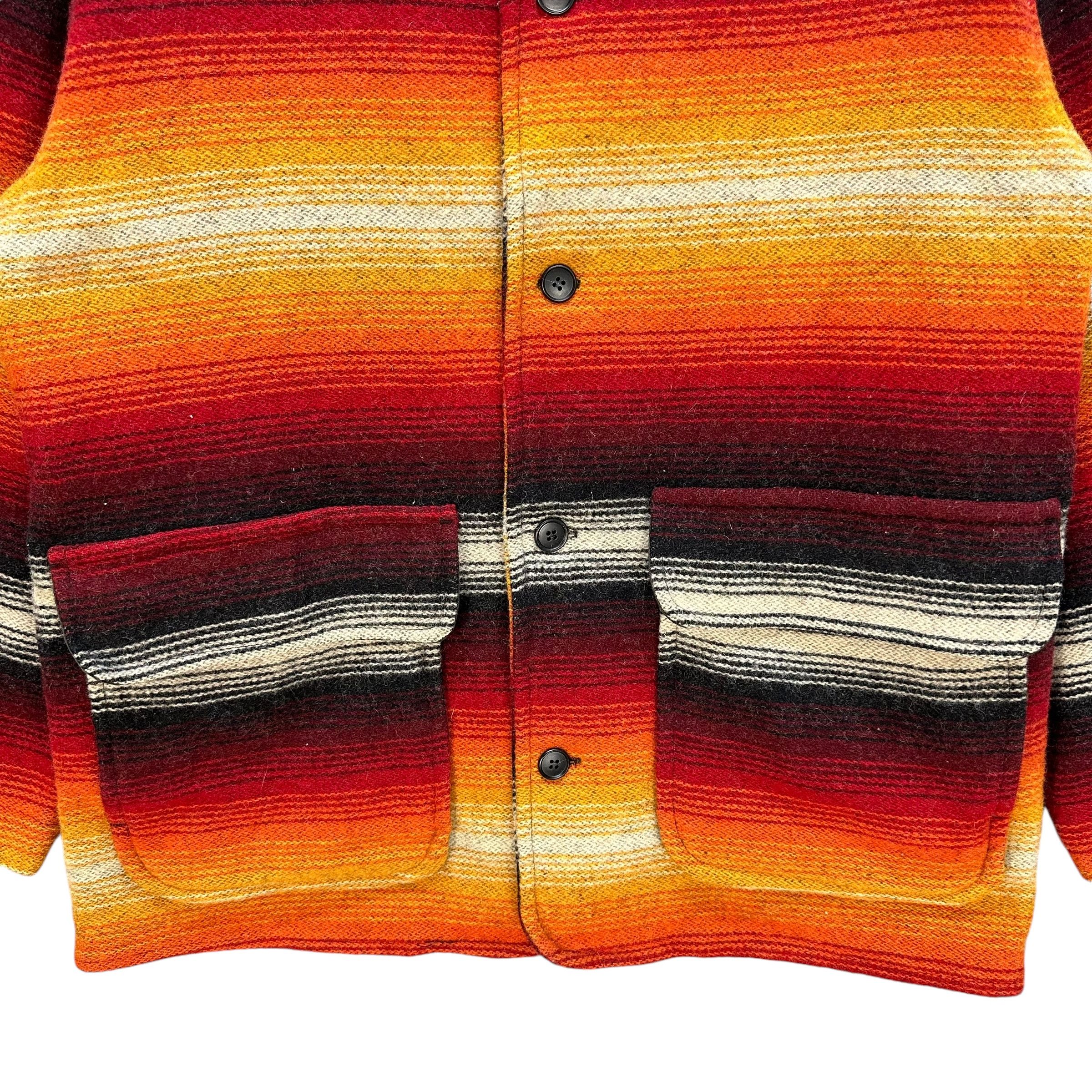 80s WOOLRICH Western Jacket Boho Fiery Sunset Hues #A56-1281