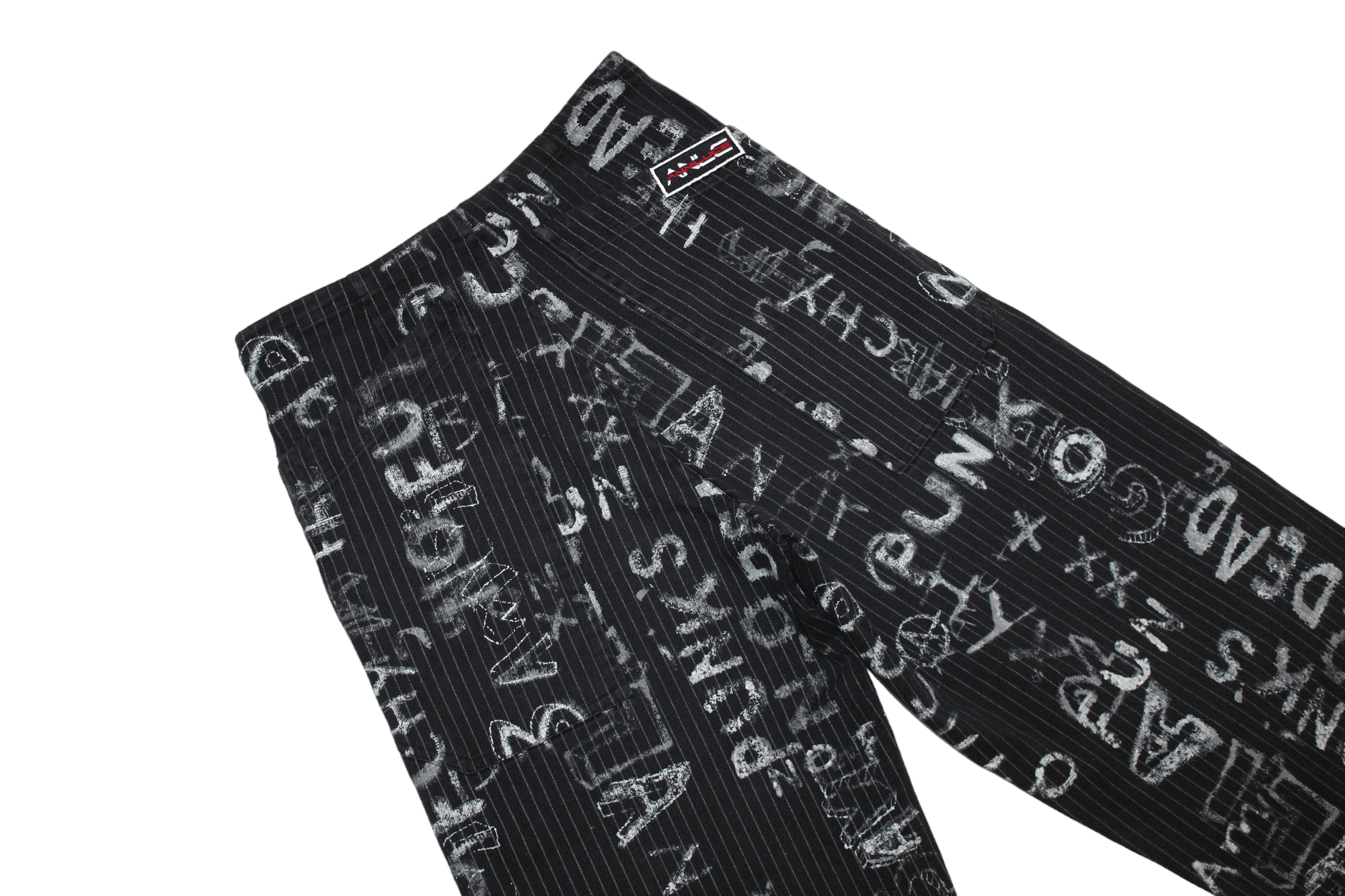 If Six Was Nine Y2K💥Anniluce Punk Poem design hickory wide leg pants Size US 30 / EU 46 - 6 Thumbnail