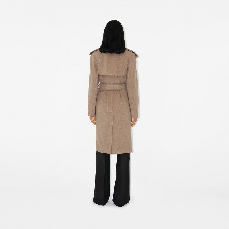 Burberry o1w1db10326 Cashmere Wrap Coat in Brown Size S / US 4 / IT 40 - 4 Thumbnail
