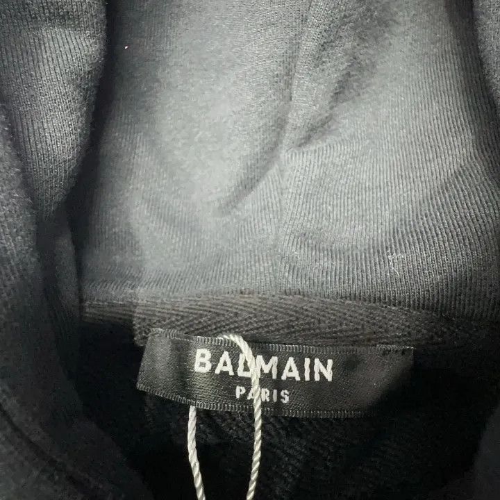Balmain Balmain Black Logo Print Casual Hoodie -2507 Size M / US 6-8 / IT 42-44 - 3 Thumbnail