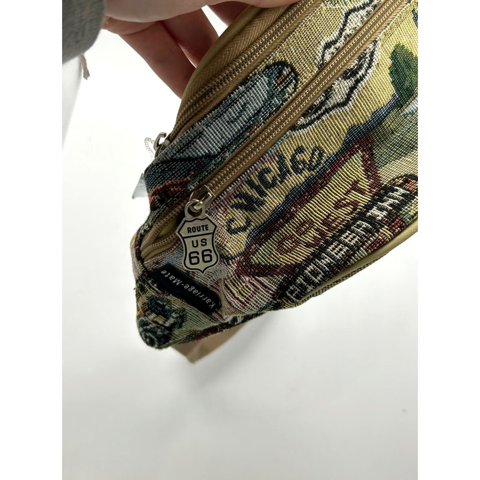 Vintage VINTAGE Route 66 Tapestry Fanny Pack Belt Bag & Fanny Pack Women Tan Adjustable Strap New With Tags Mens Womens Girls Boys Size ONE SIZE - 7 Thumbnail