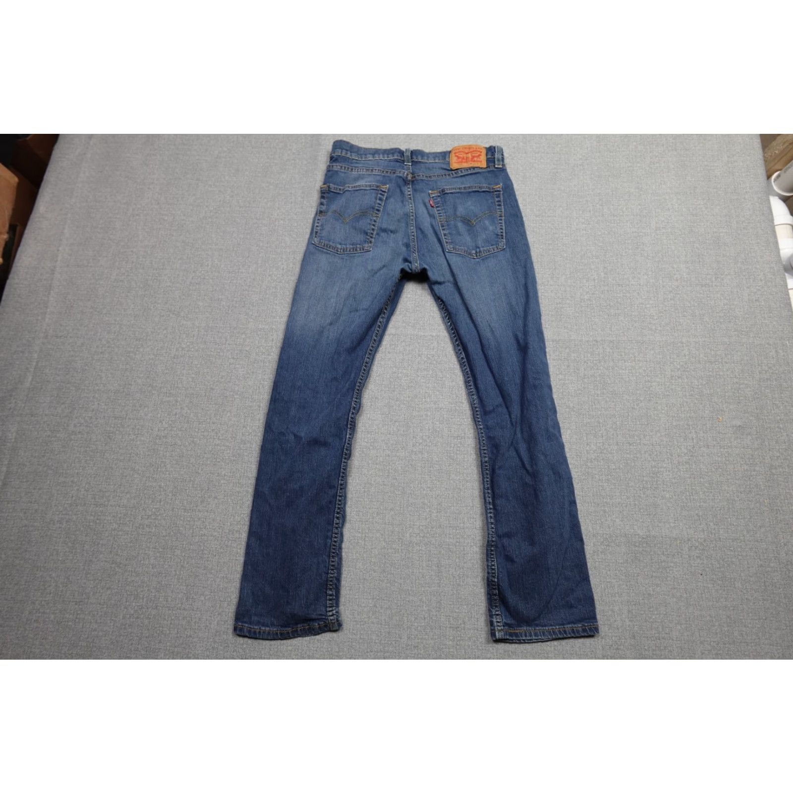 Levi's Levi's 513 Jeans Mens 31x30 Blue Slim Straight Dark Western Rancher Stretch Size US 31 - 4 Thumbnail