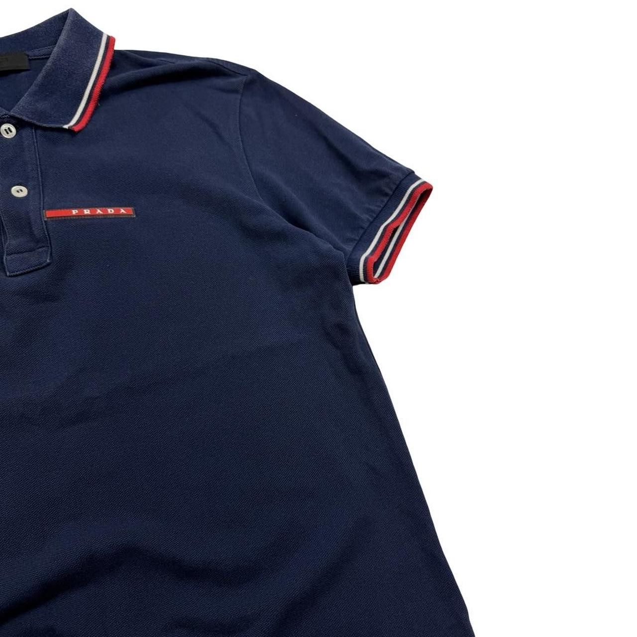 Prada Navy Blue Prada Sport Red Tab Polo Shirt - Medium Size US M / EU 48-50 / 2 - 3 Thumbnail