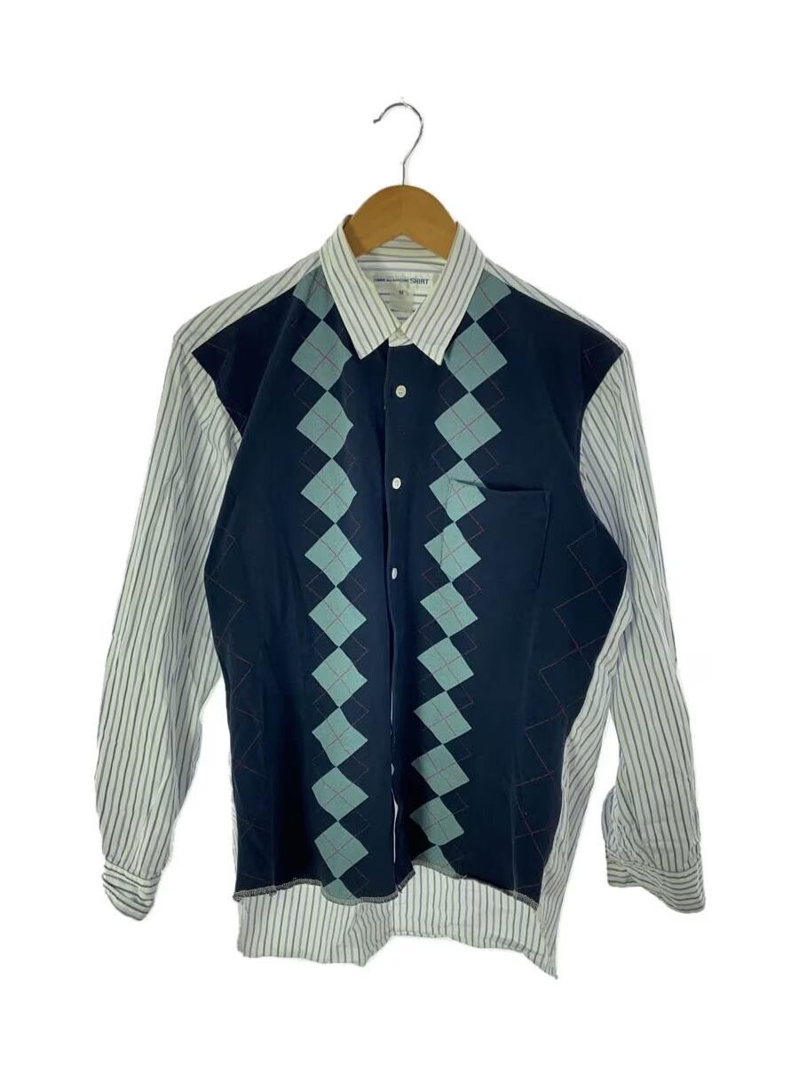 Comme des Garcons × Comme des Garcons SHIRT Argyle Vest Striped Button Shirt Size US M / EU 48-50 / 2 - 1 Thumbnail