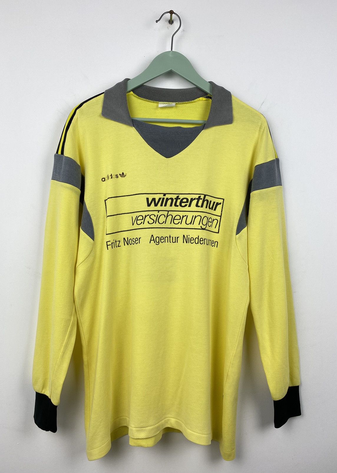 Adidas Vintage Adidas Winterthur 1980s #3 Ventex Soccer Jersey PSG Size US M / EU 48-50 / 2 - 2 Thumbnail