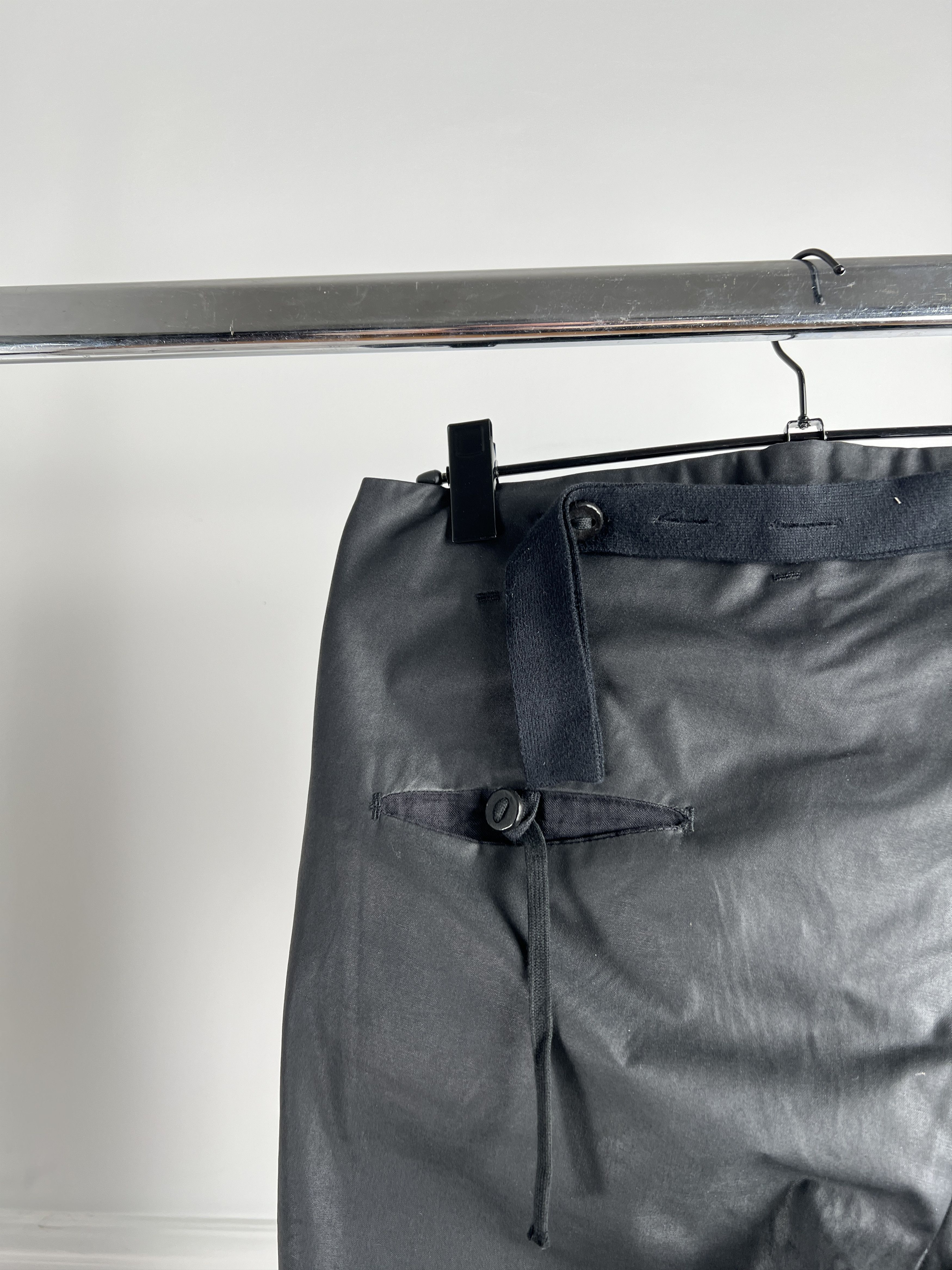 Waxed black Boris Bidjan Saberi pants