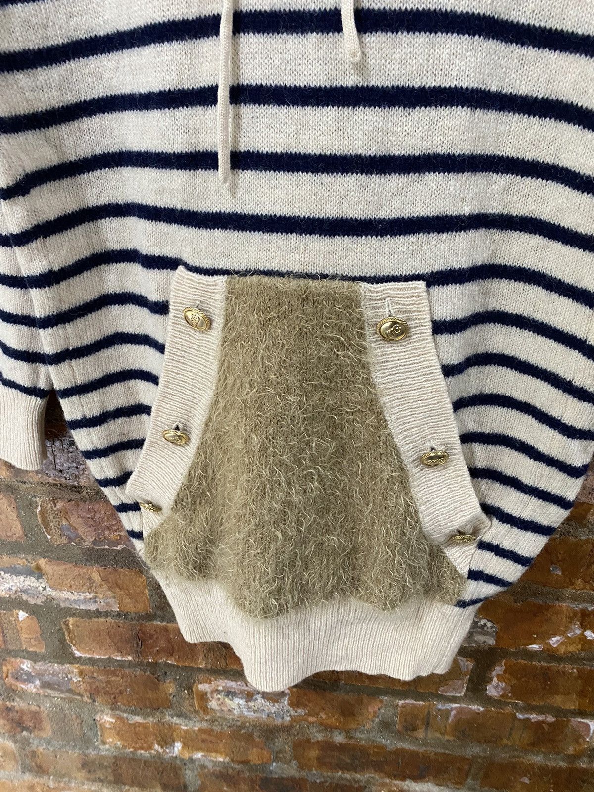 Ne-Net 2000s Pop Stripe wool and fringe hoodie Size M / US 6-8 / IT 42-44 - 5 Thumbnail