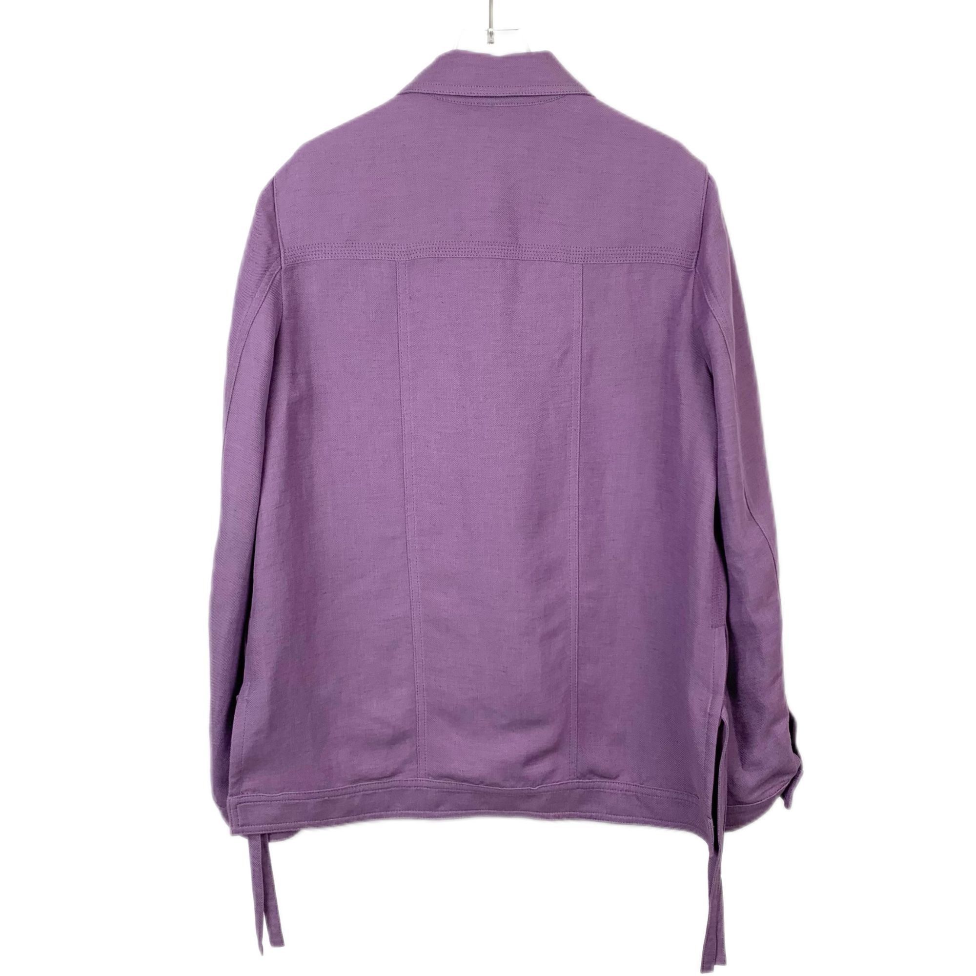 Loewe Loewe Purple Logo Patch Leather Pocket Collar Jacket (Size 3 Size XXS / US 00 / IT 34 - 6 Thumbnail