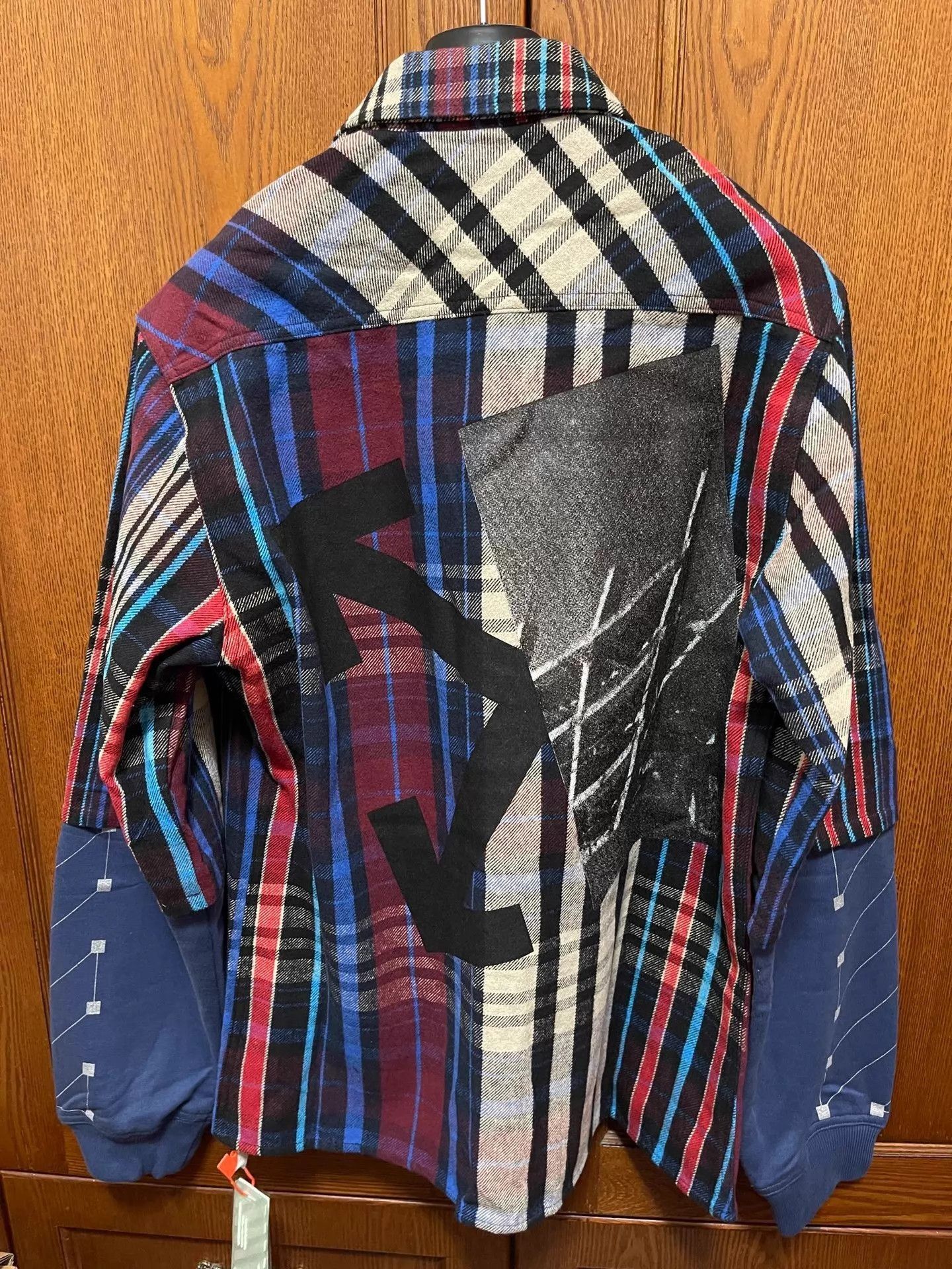Off-White Multi Plaid Long Sleeve Button-Up Shirt Size US L / EU 52-54 / 3 - 3 Thumbnail