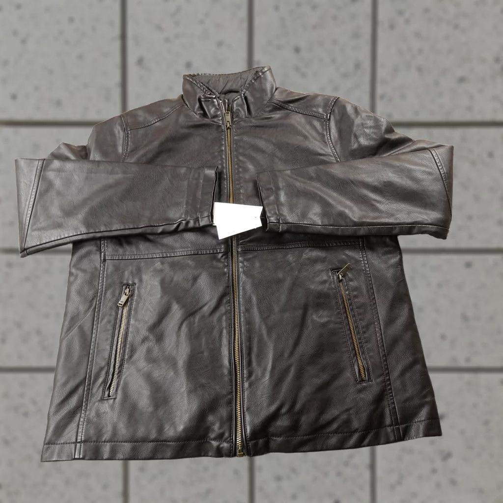 Dockers Dockers Jacket Mens M Brown Polyurethane Motorcycle Zip Lined Full Zip Insulated Casual Coat Size US M / EU 48-50 / 2 - 1 Thumbnail
