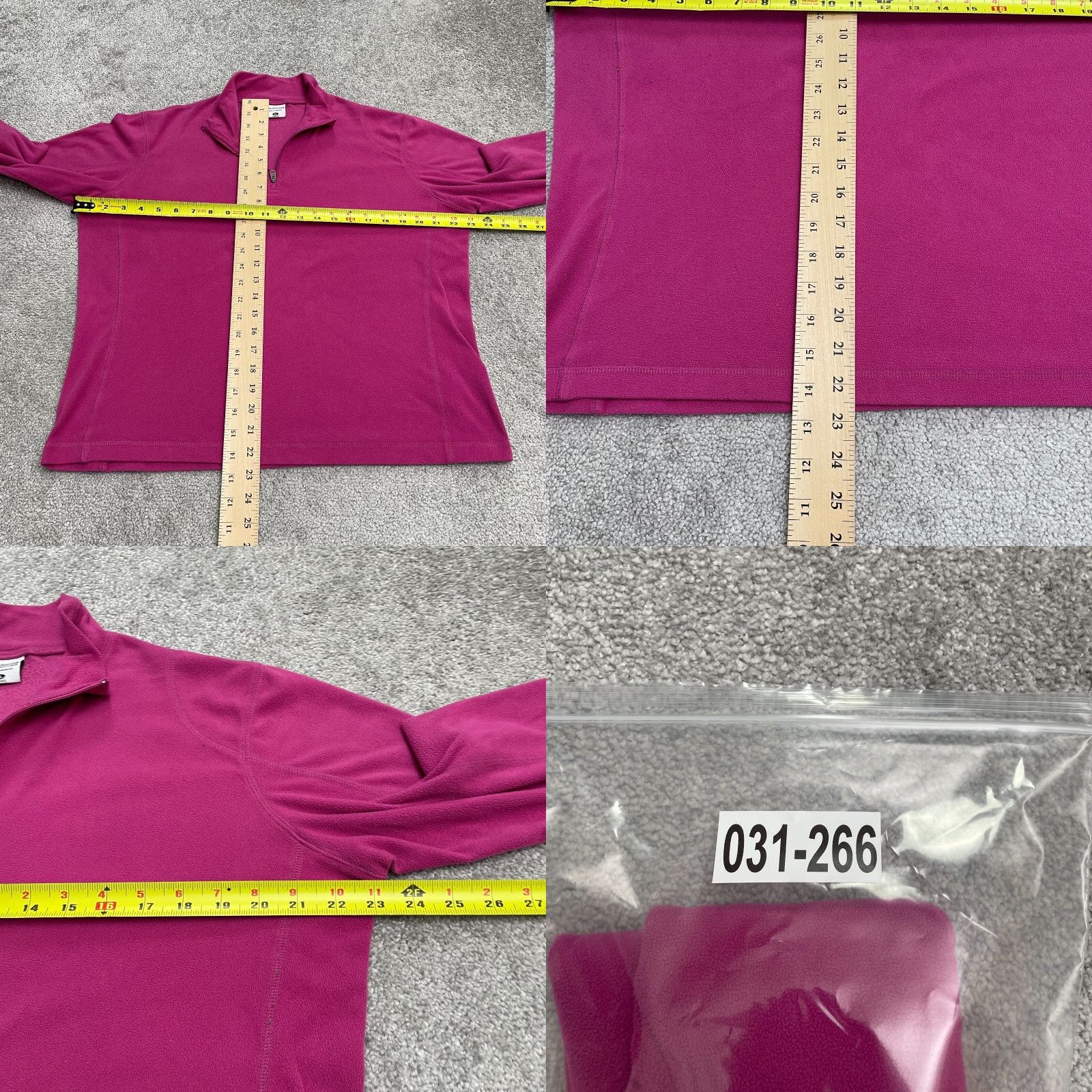 Pinko Columbia Jacket Womens XL Pink 1/4 Zip Fleece Lightweight Outdoor Hiking Shirt casual athletic Size XL / US 12-14 / IT 48-50 - 8 Thumbnail