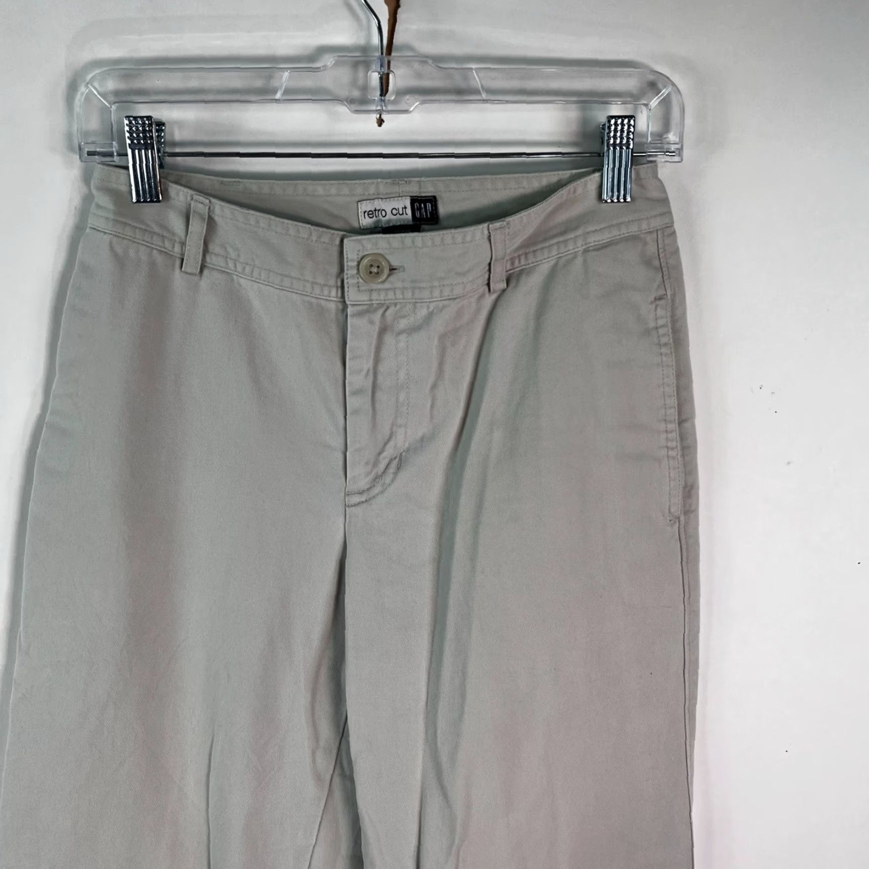 Gap VINTAGE Gap Womens Casual Regular Cropped Stretch Beige Dress Pants Size 2 Size 26" / US 2 / IT 38 - 2 Thumbnail
