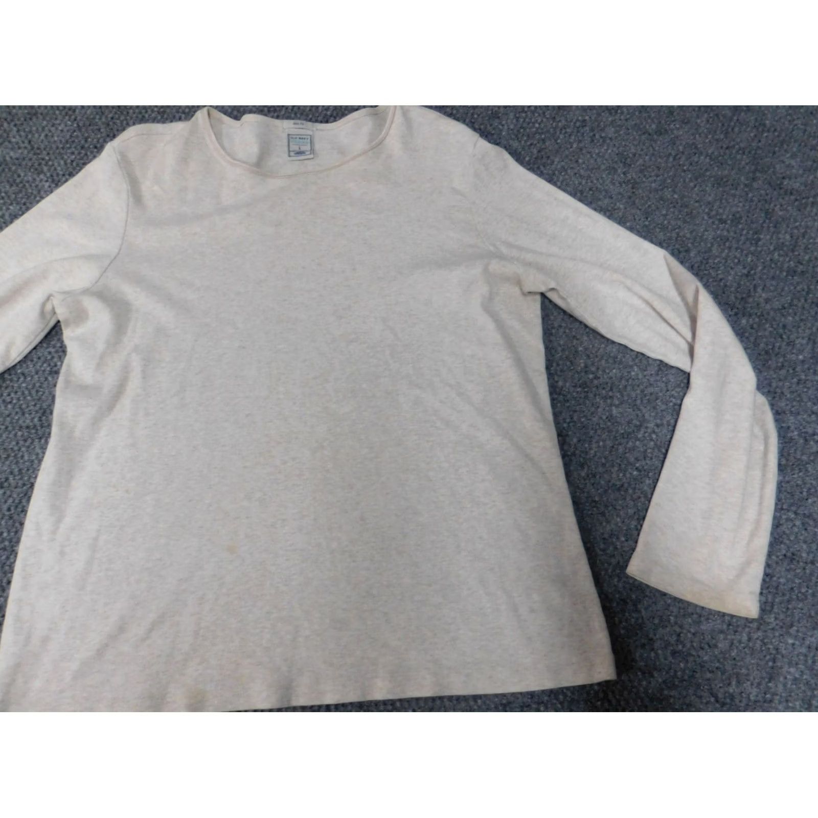 Old Navy Old Navy Womens Sweater L Beige Puff Sleeve Crew Neck Pullover Stretch Knit Bow Button Casual Regular Size L / US 10 / IT 46 - 2 Thumbnail
