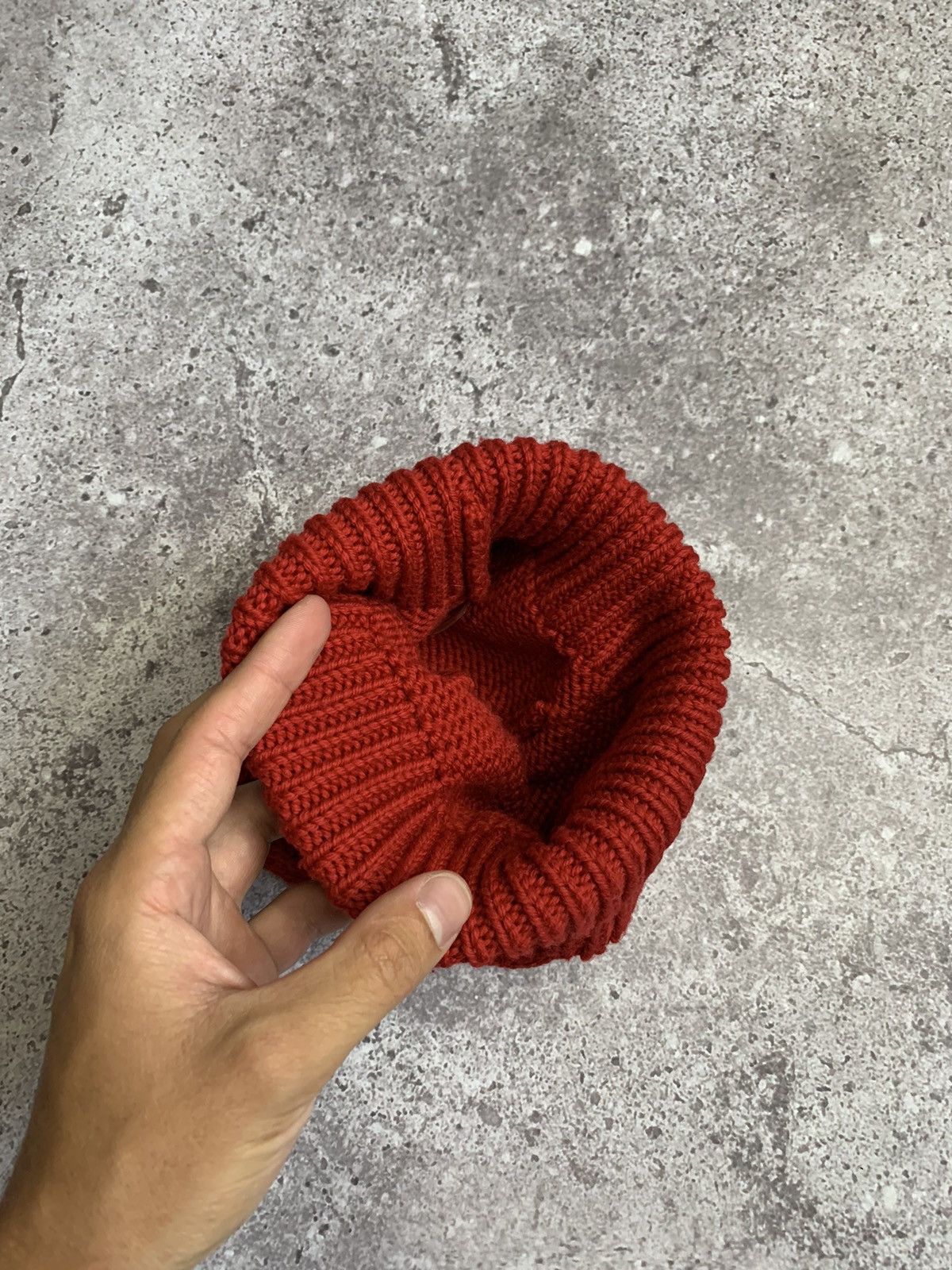Prada × Vintage Prada Vintage Red Tab Wool Beanie Hat Size ONE SIZE - 5 Thumbnail