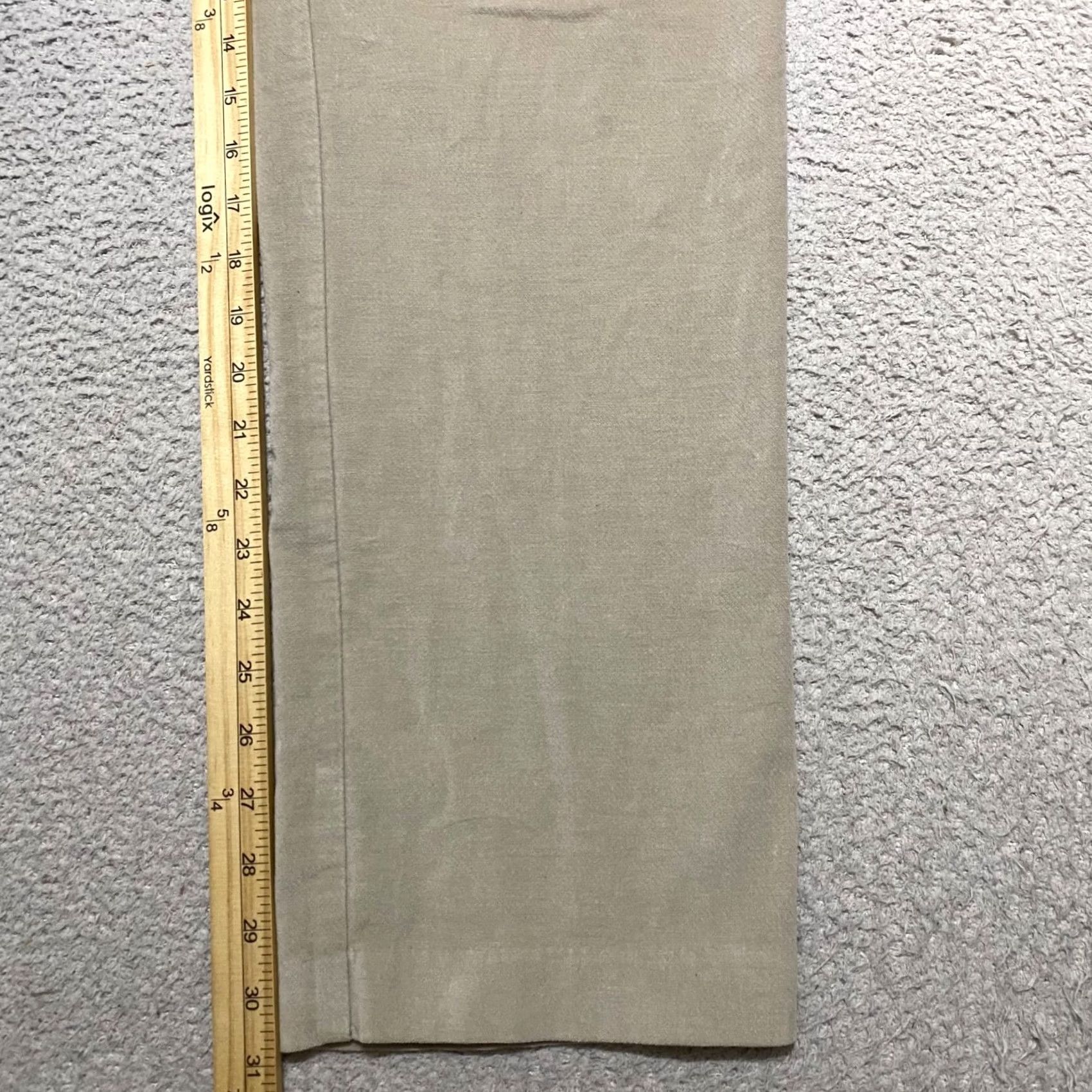Talbots Talbots Pants Womens 12 Beige Velvet Straight High Rise Business Casual Dress Size 34" / US 12 / IT 48 - 5 Thumbnail