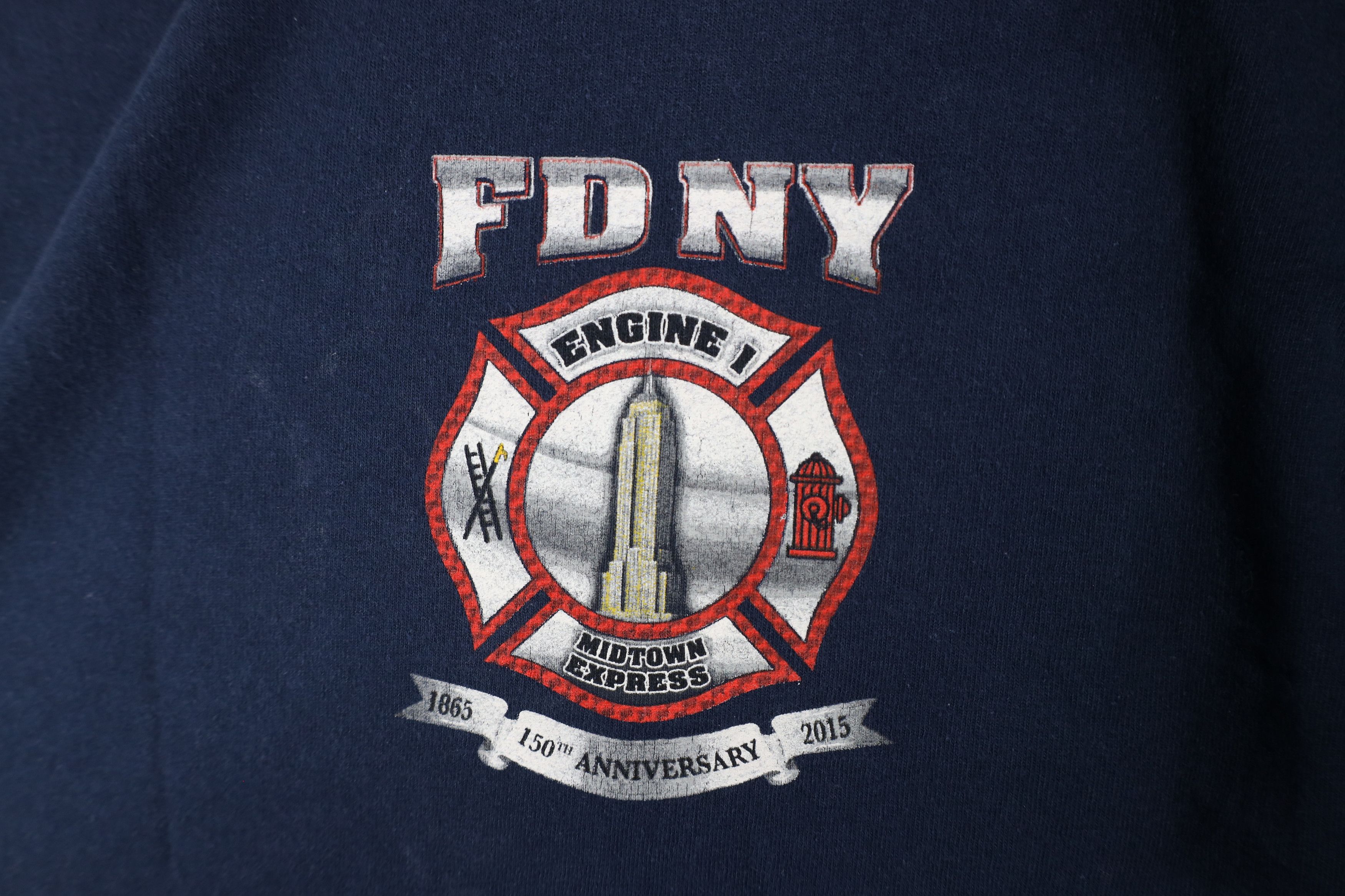 Vintage Vintage Y2K 1 Midtown Express FDNY 150th Anniversary T-Shirt Size US L / EU 52-54 / 3 - 4 Thumbnail