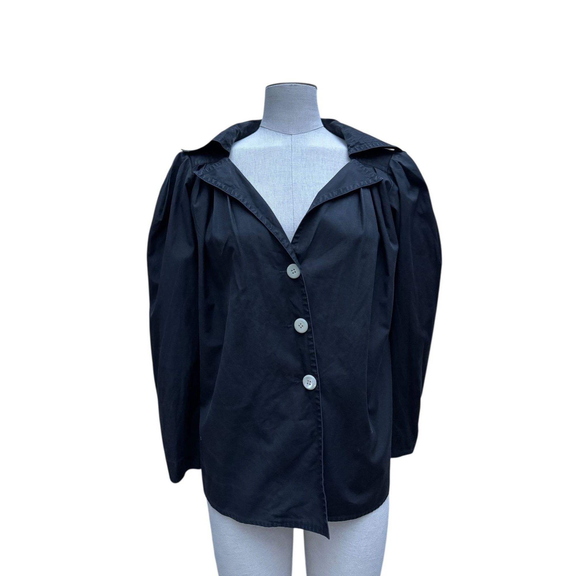 Yves Saint Laurent Black Cotton Shirt Size M / US 6-8 / IT 42-44 - 1 Thumbnail