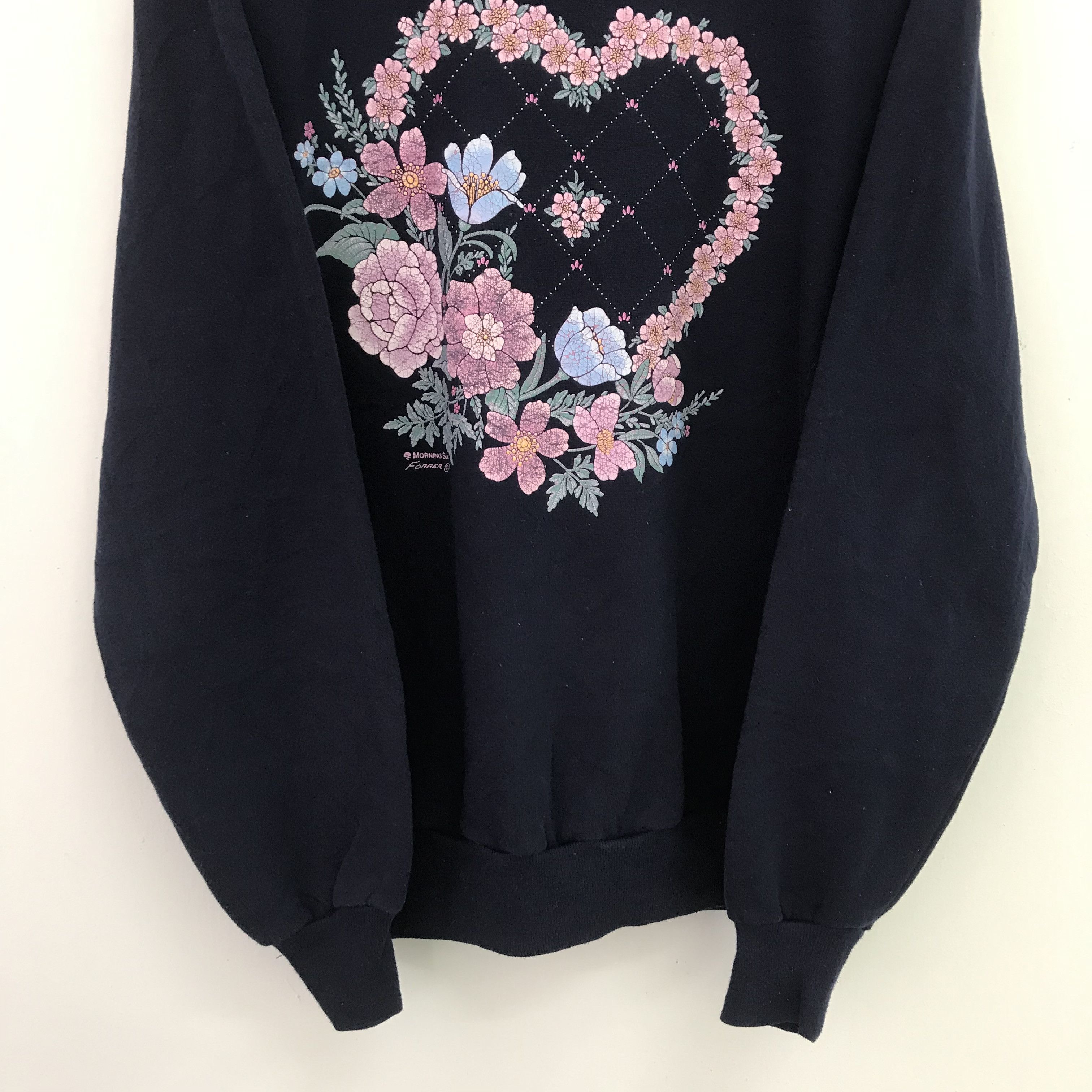 Vintage Vintage 90's Morning Sun Blue Sweatshirt Medium - 633 Size US M / EU 48-50 / 2 - 5 Thumbnail