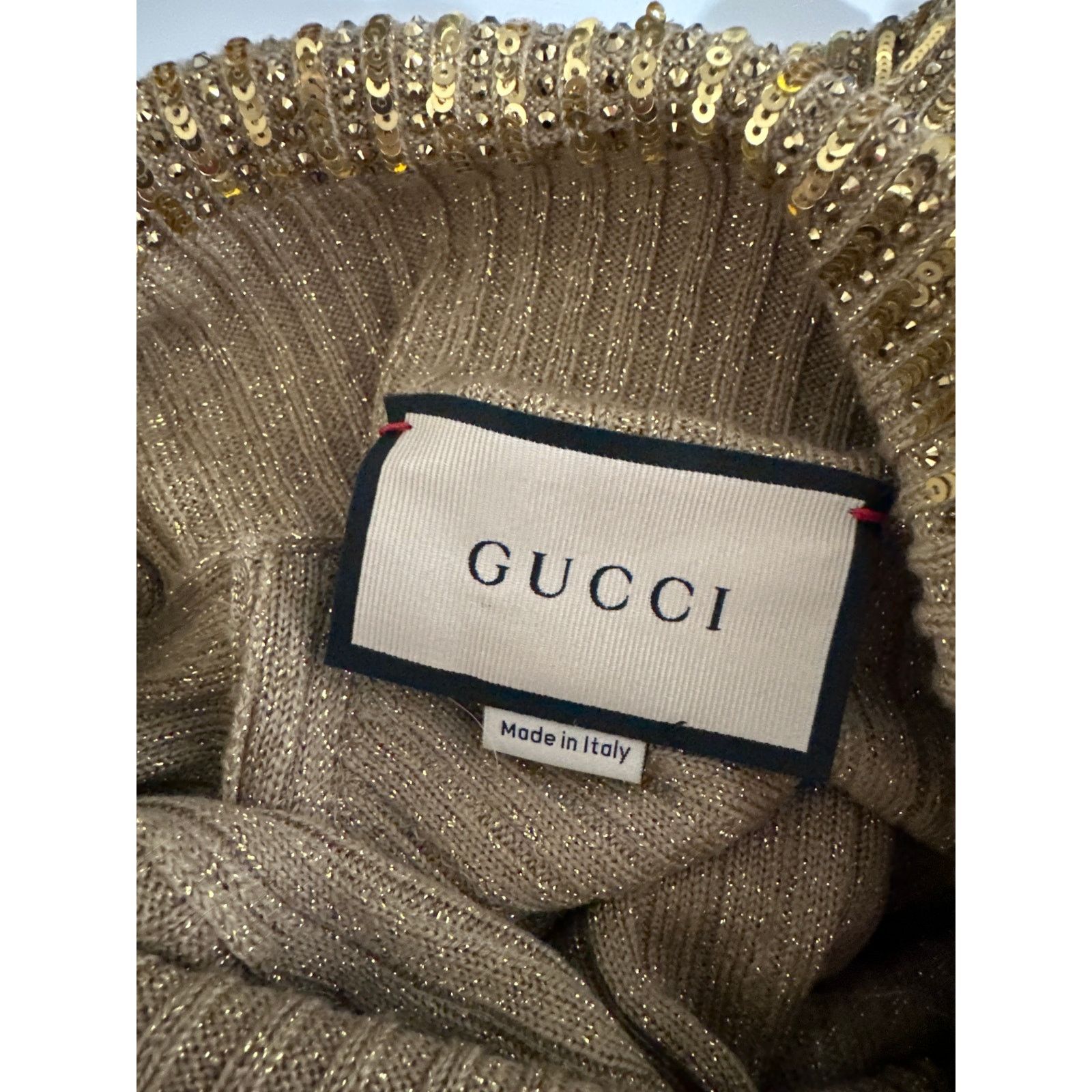 Gucci Gucci Sweater Gold Womens US M Sequin Turtleneck Size M / US 6-8 / IT 42-44 - 9 Thumbnail