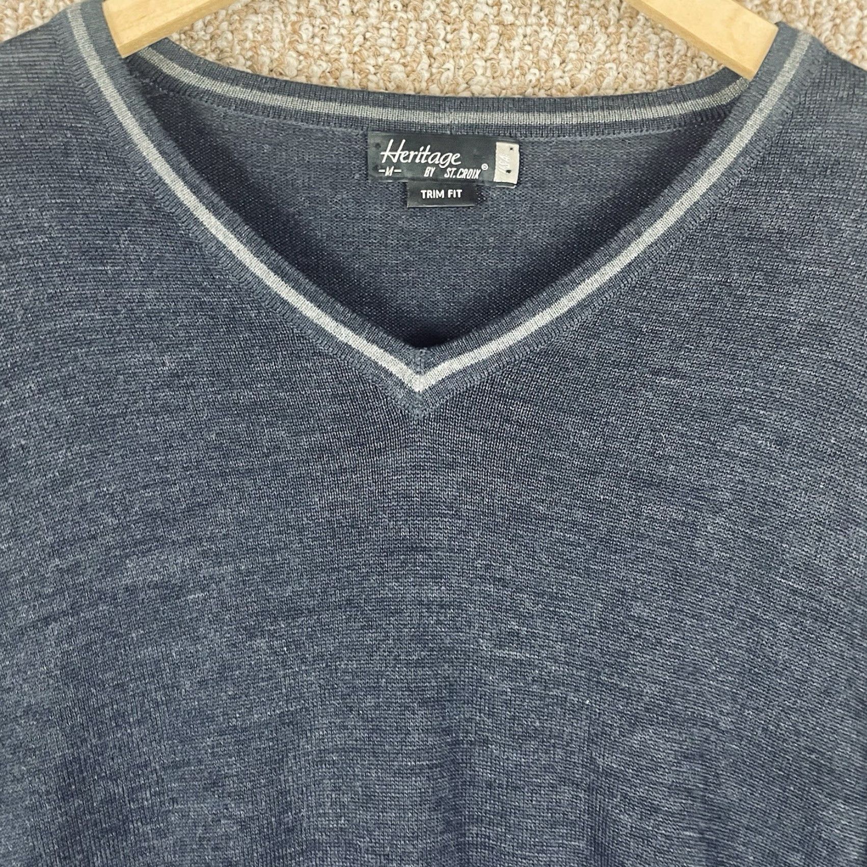 Vintage VINTAGE St. Croix Sweater Men’s M Trim Fit Wool Heritage Lightweight Knit USA E277 Size US M / EU 48-50 / 2 - 3 Thumbnail