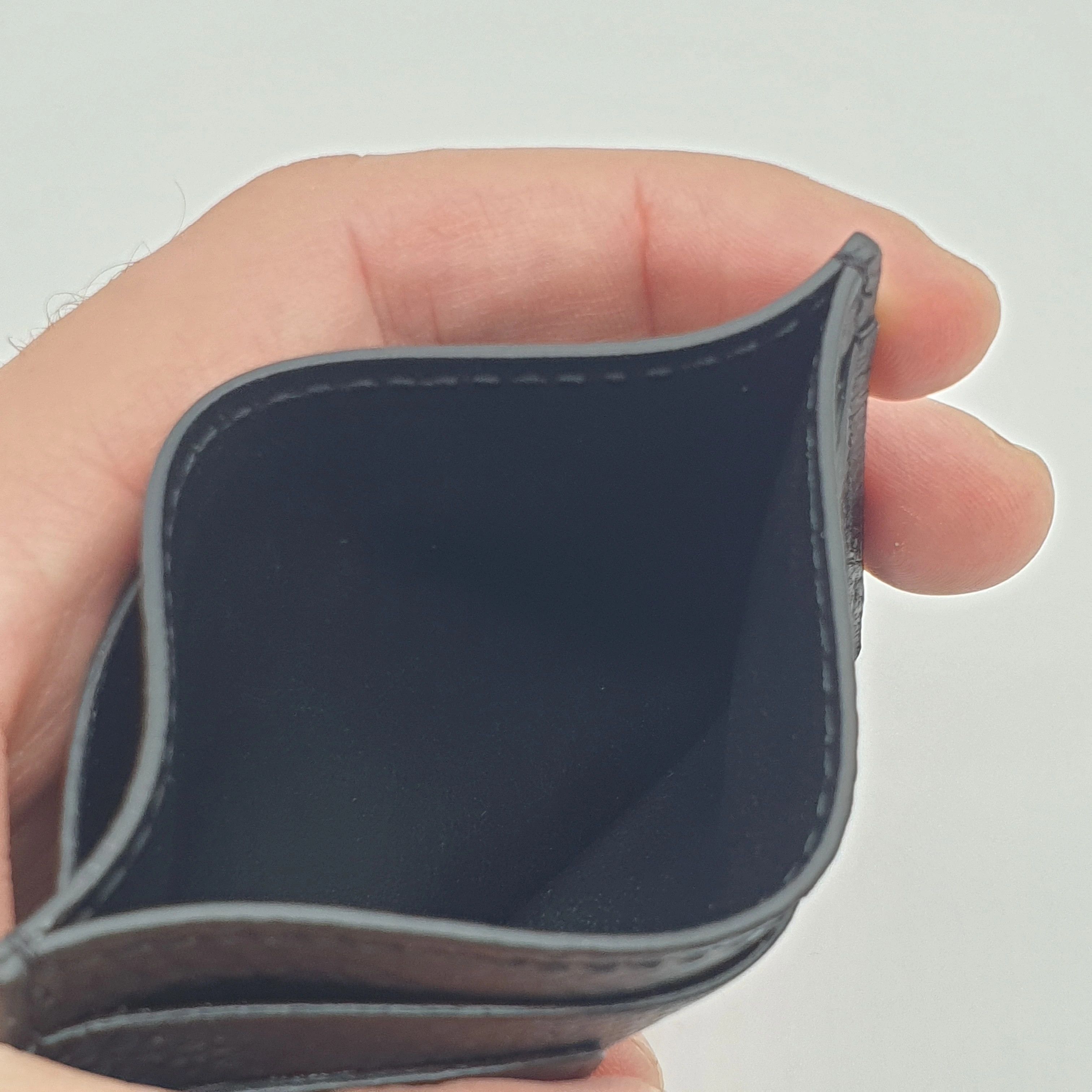 T line black leather wallet cardholder case Amex