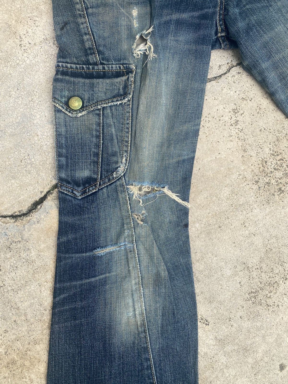 If Six Was Nine × Lee × Vintage Flare Jeans Lee Distressed Faded Bootcut Size US 31 - 7 Thumbnail