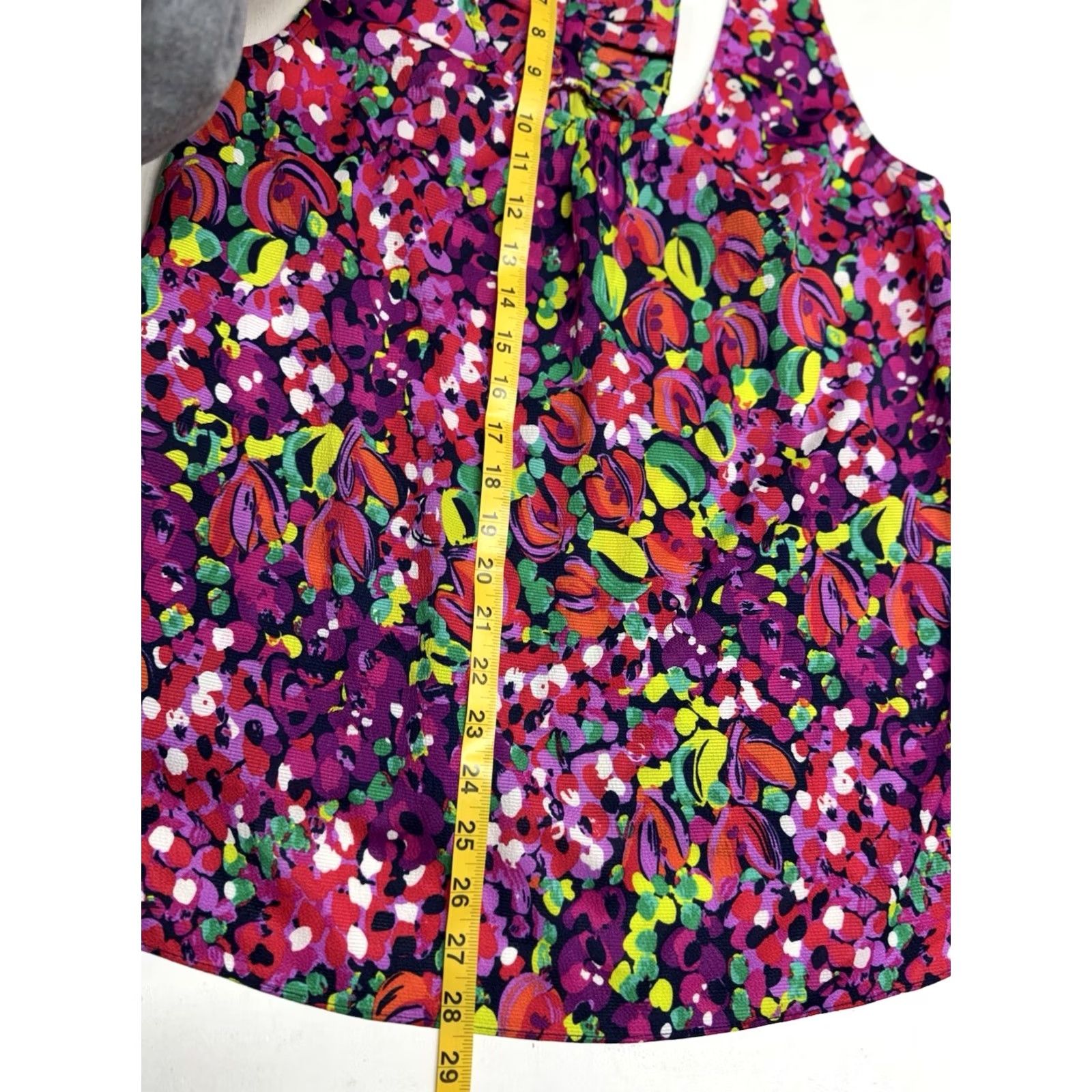 Lilly Pulitzer Lilly Pulitzer Wild Confetti Devaney Ruffled Floral Racetrack Tank Top Women’s L Pink Floral Sleeveless Racerback Scoop Neck Size L / US 10 / IT 46 - 4 Thumbnail
