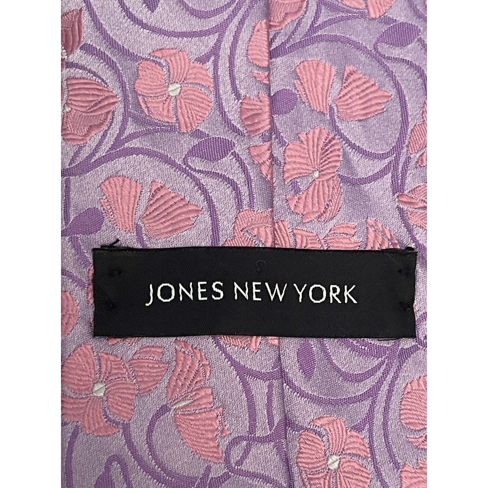 Jones New York Jones New York Pink Purple Gray 100% Silk Made In China Size ONE SIZE - 8 Thumbnail