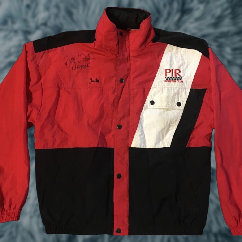 NASCAR VINTAGE NASCAR Bomber Jacket Men S Red Grunge 90s Autographed Kyle Larson Driving Race Car Signed Autograph Dale Earnhardt Winston Final Sale Only Size US S / EU 44-46 / 1 - 1 Thumbnail